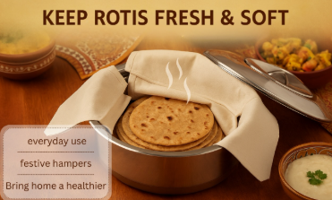 One Small Switch. Massive Impact — Unbleached Cotton Bowl Covers & Roti Wraps by Aksobha