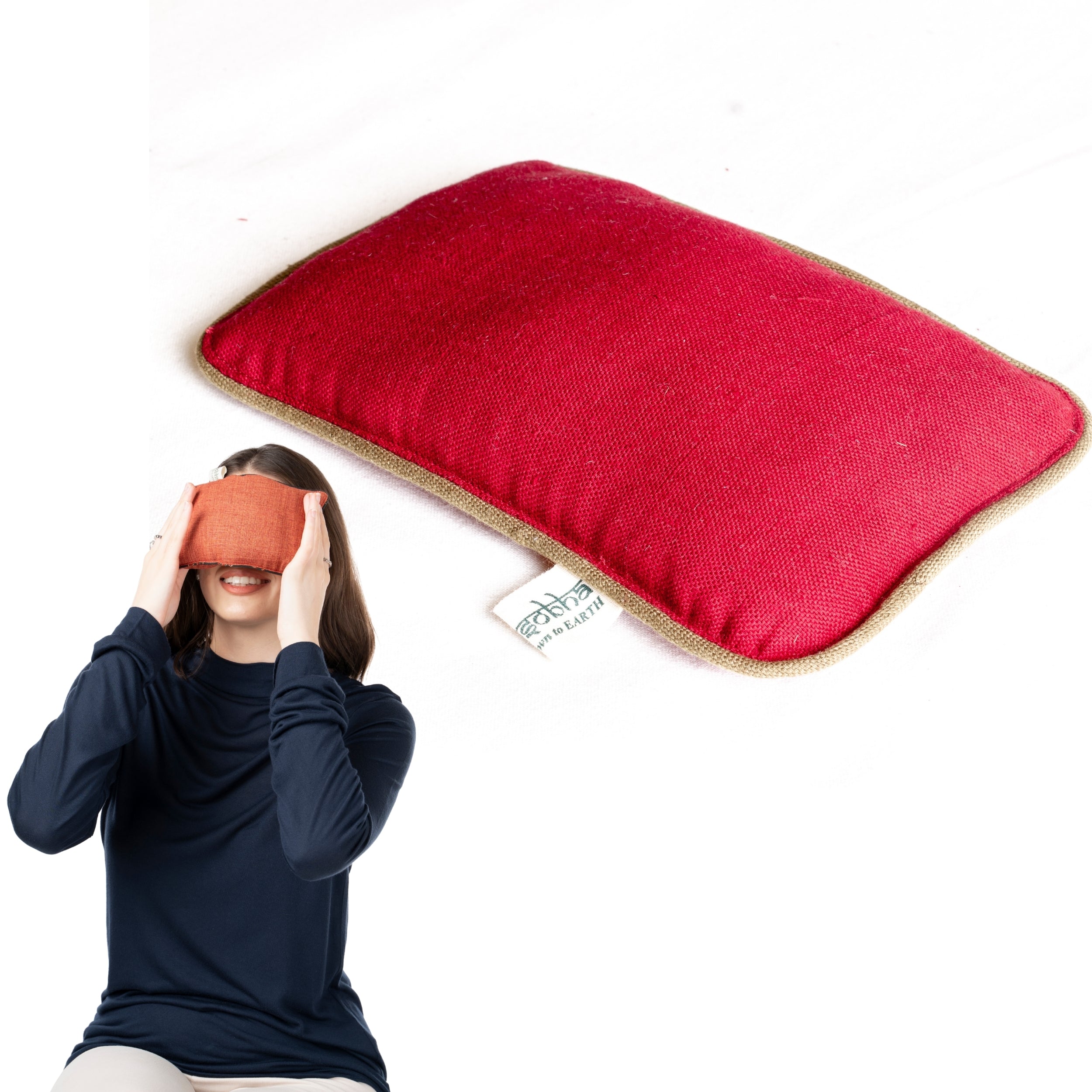 Aksobha Sinus Heating Pad – Hot & Cold Therapy for Sinus, Migraine & Cold Relief | Handmade with Seeds & 15ml Peppermint Oil | Eco-Friendly & Reusable