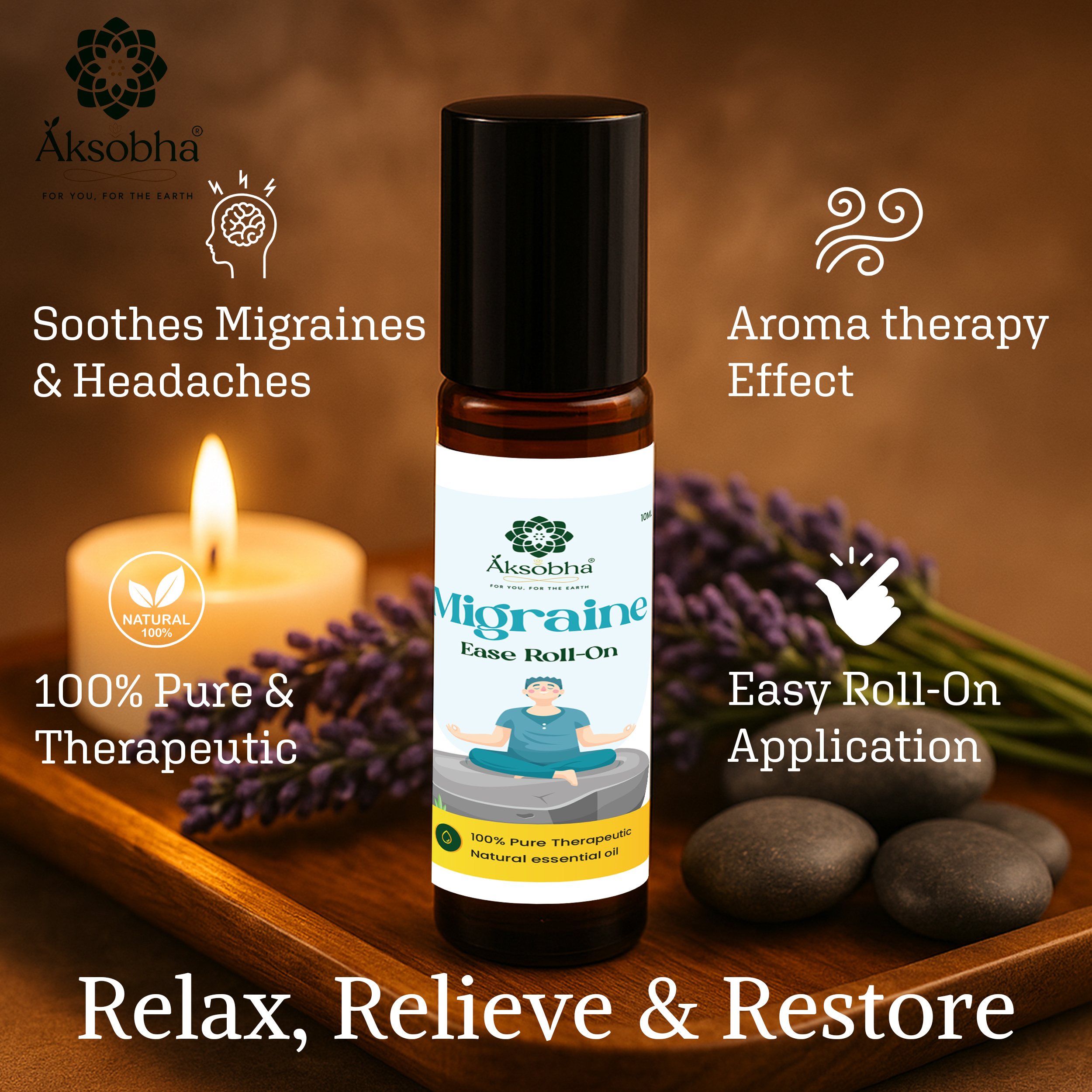 Migraine ease Roll-On