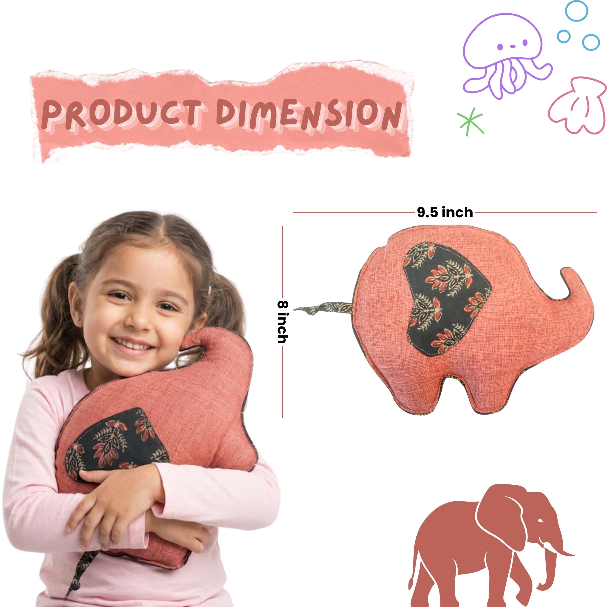Cuddly Elephant Kids' Herbal Hot & Cold Therapy Pack – Natural Pain Relief for Children