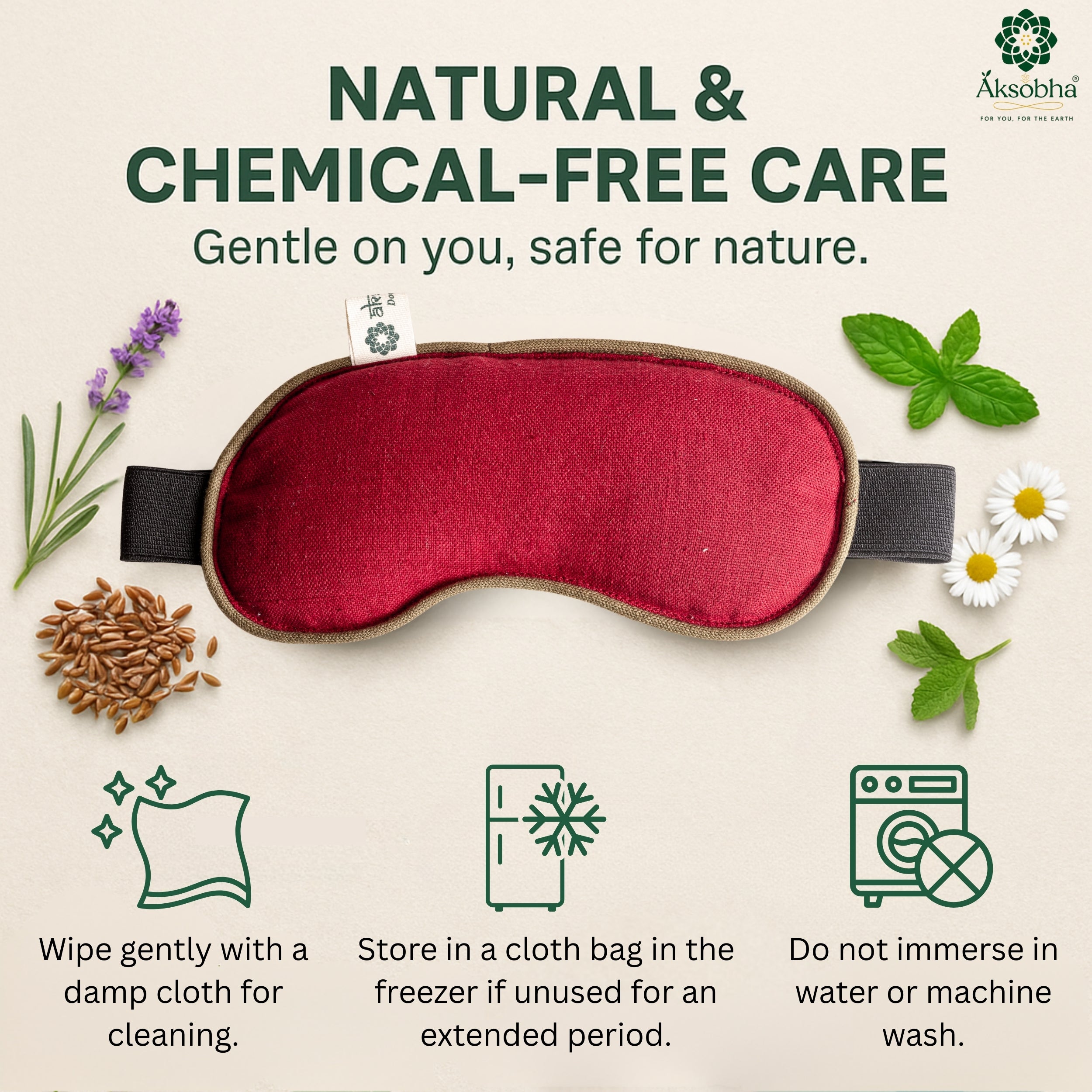 Eye Stress and Pain Relief Herbal Microwavable Heating Pad
