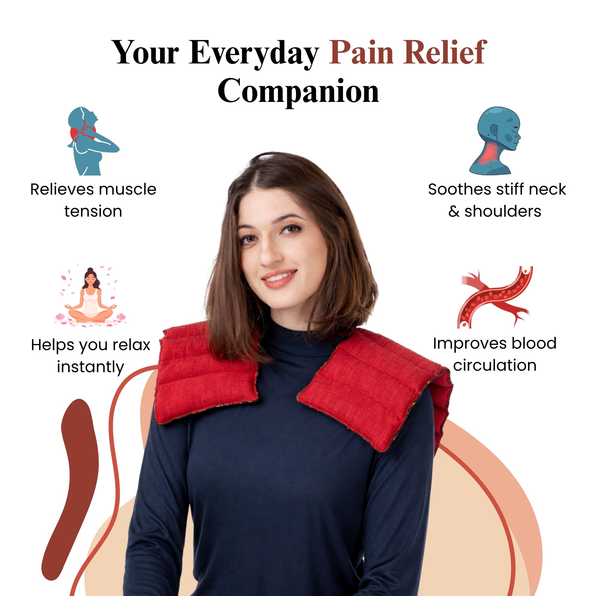 Shoulder/Neck Pain Relief Herbal Microwavable Heating Pad