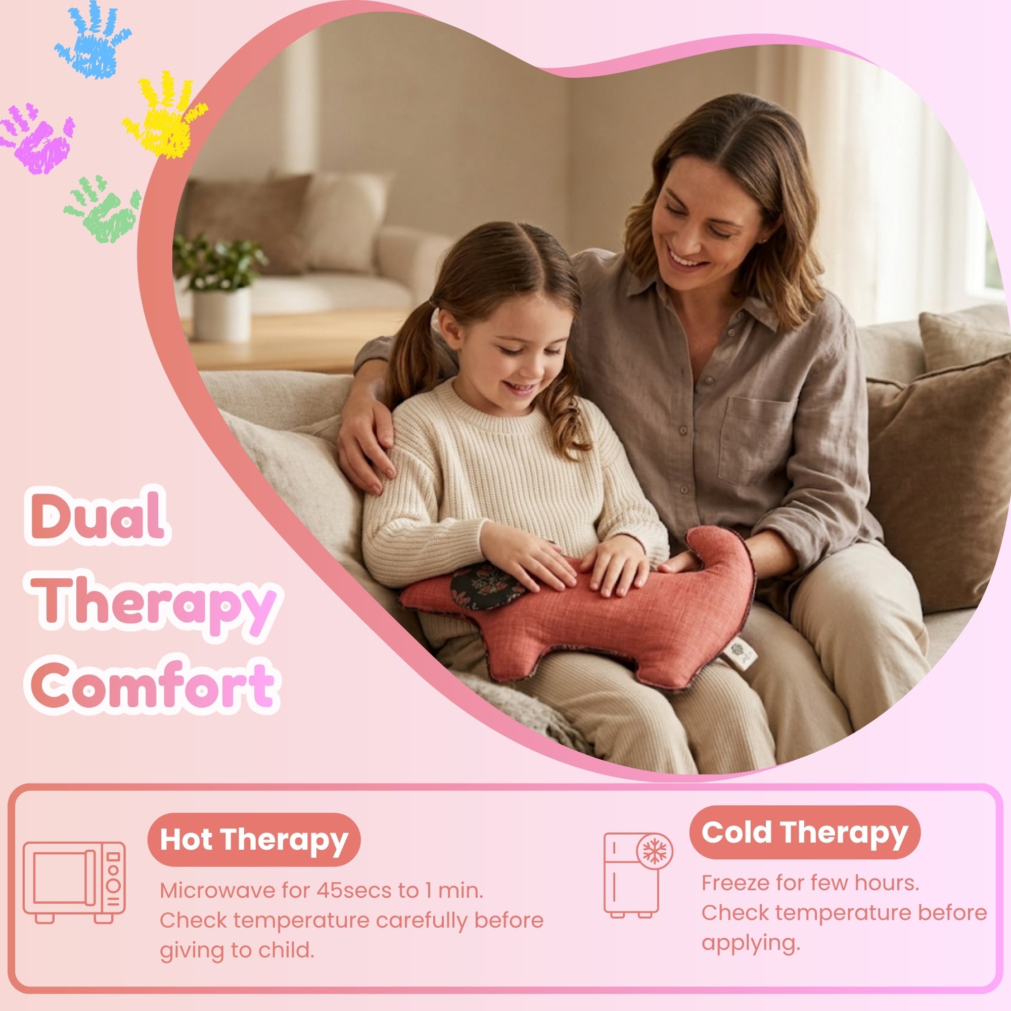 Kids' Cuddly Dog Herbal Hot & Cold Therapy Pack – Natural Pain Relief for Children