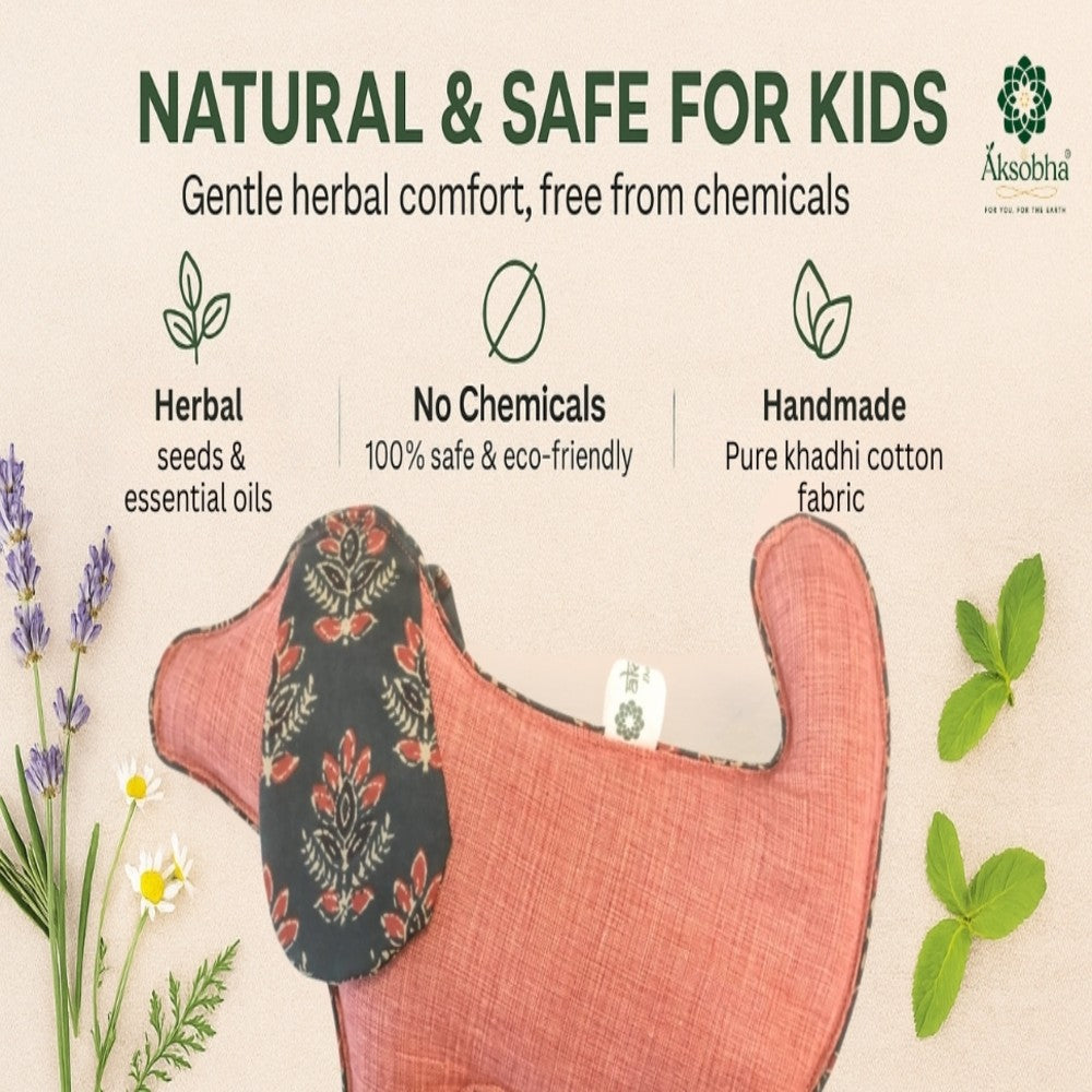 Kids' Cuddly Dog Herbal Hot & Cold Therapy Pack – Natural Pain Relief for Children