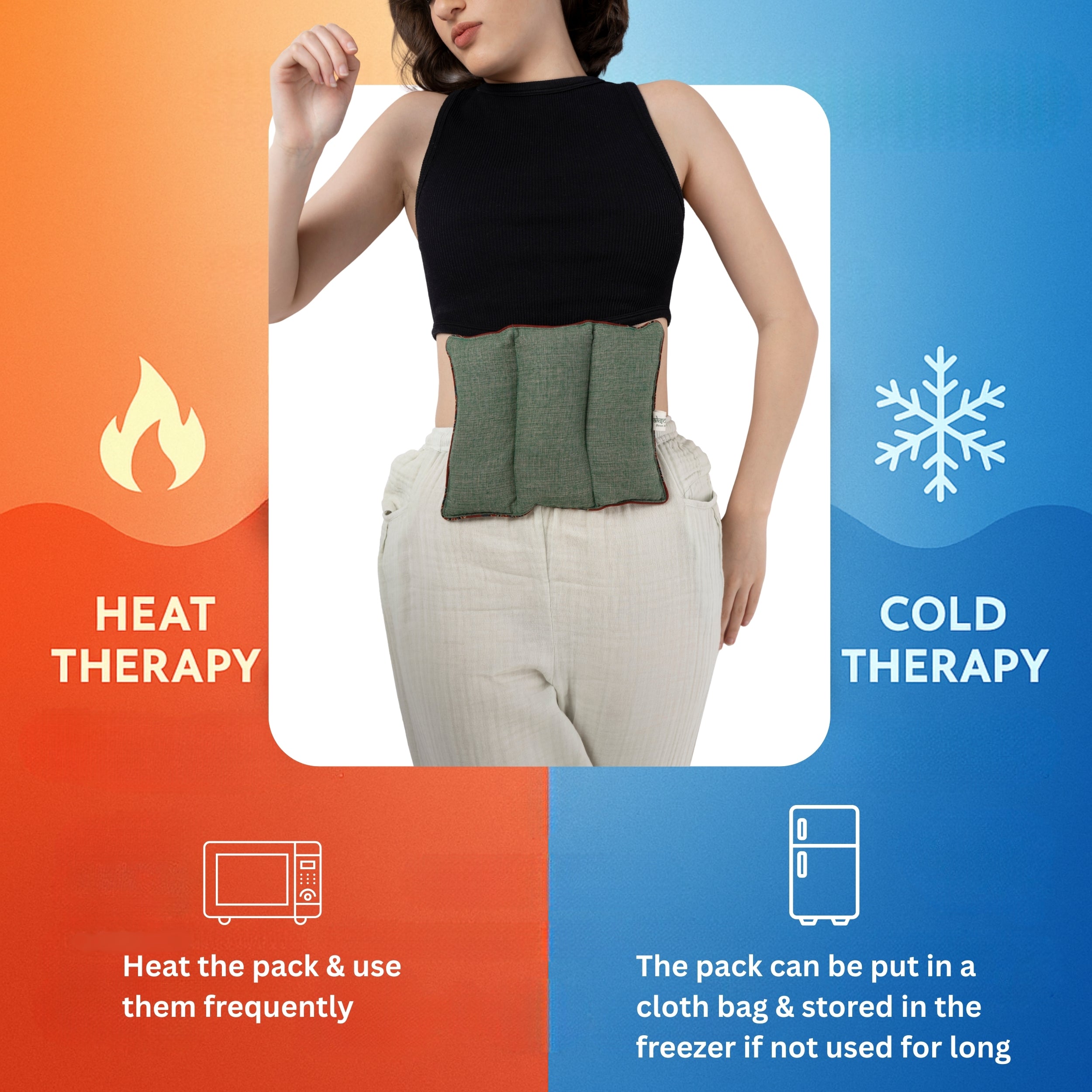 Herbal Microwavable Heating Pad for Multipurpose Pain Relief | Hot & Cold Therapy for Natural Healing