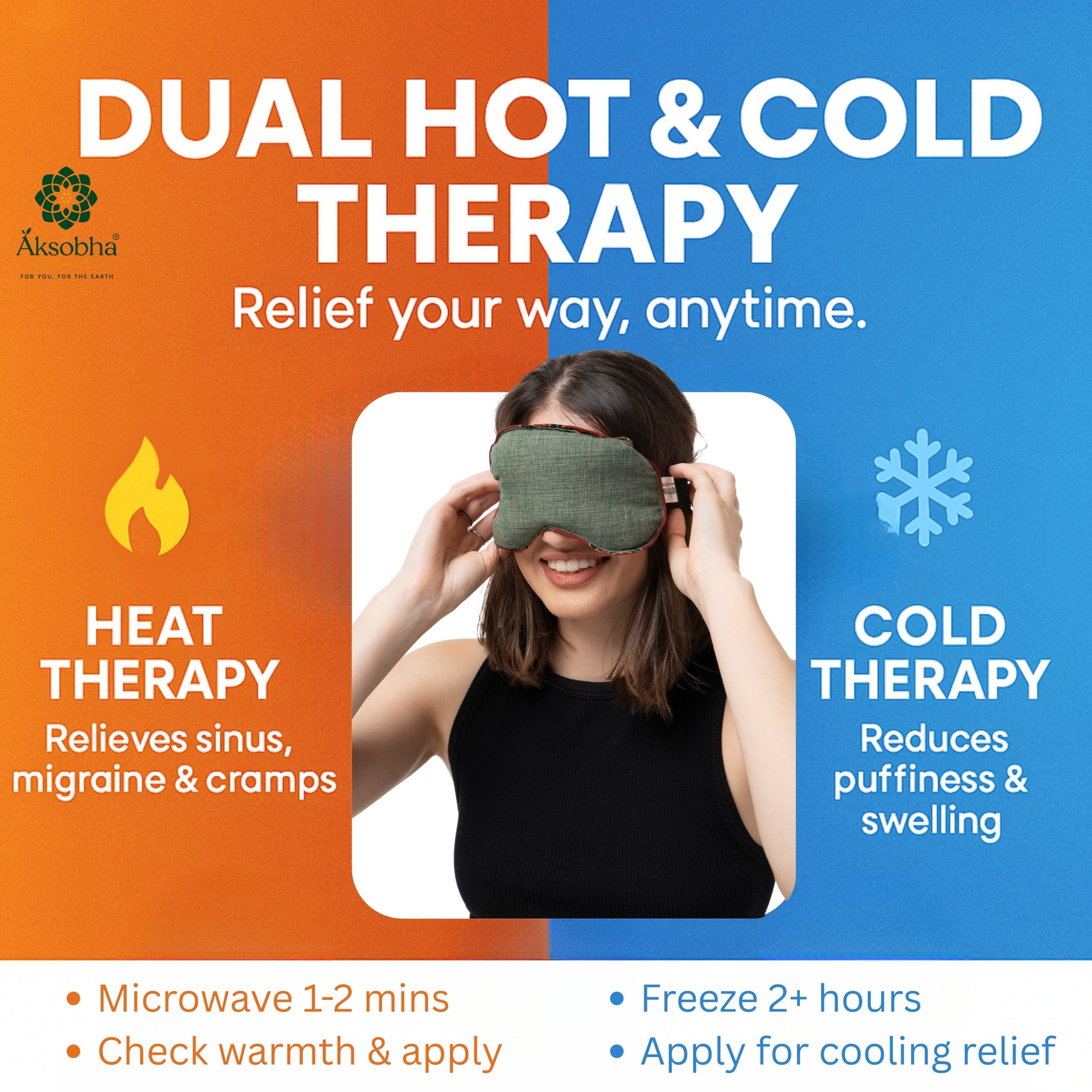 Eye Stress and Pain Relief Herbal Microwavable Heating Pad