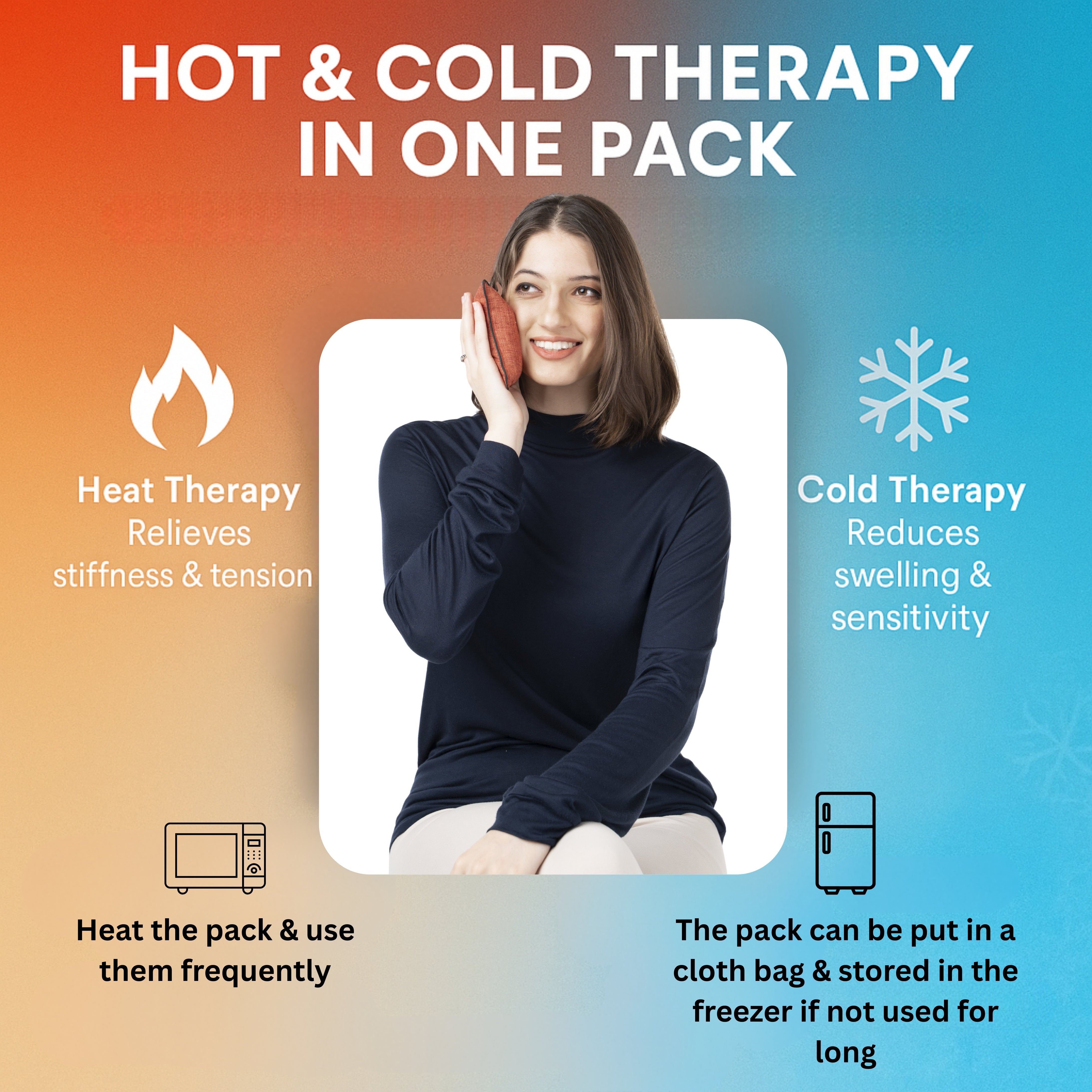 Tooth & Rheumatic Pain Relief Herbal Microwavable Heating Pad – Natural Comfort for Quick Relief!