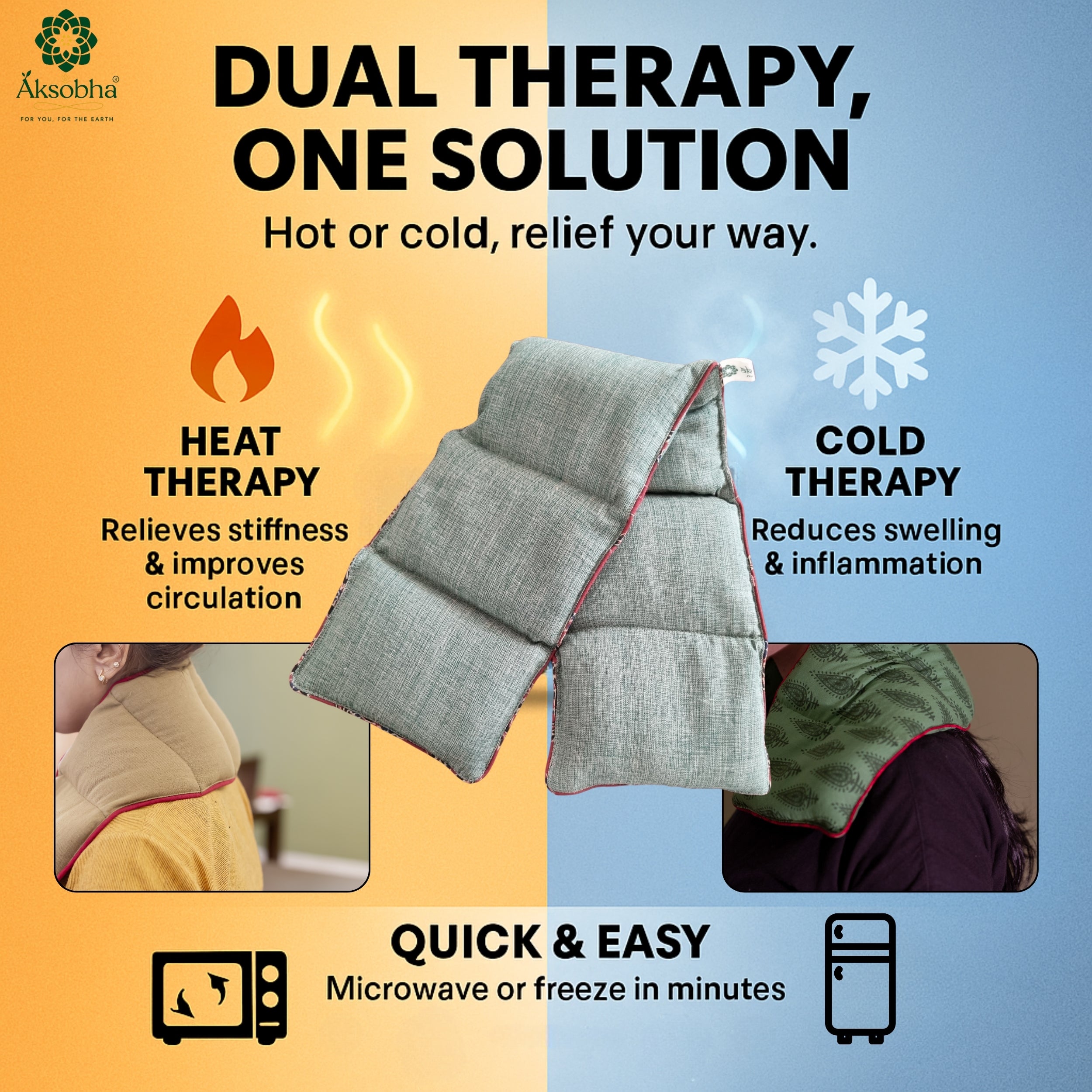 Neck Pain Relief Herbal Microwavable Heating Pad
