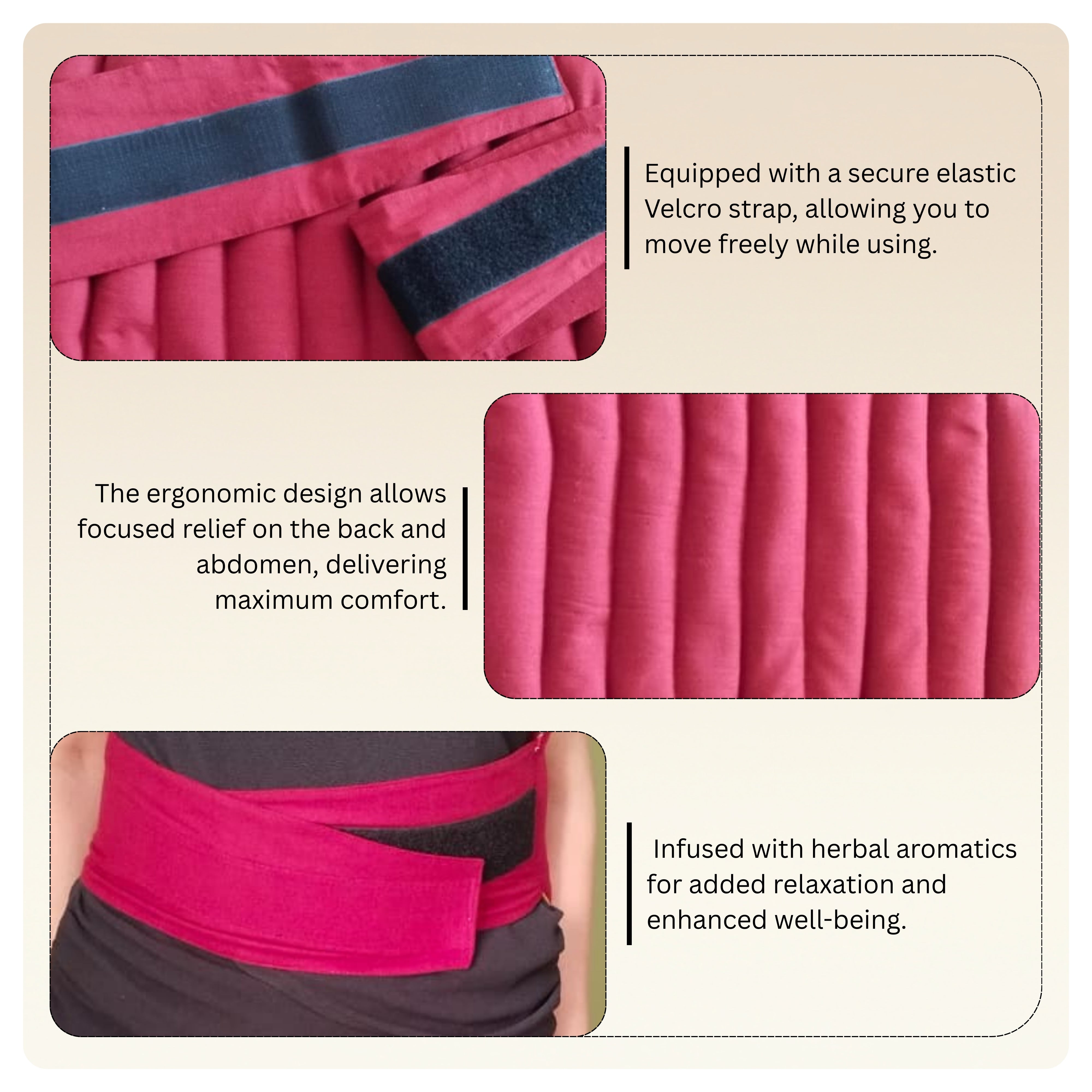 Herbal Microwavable Heating Pad for Back Pain Relief – Natural Hot and Cold Therapy