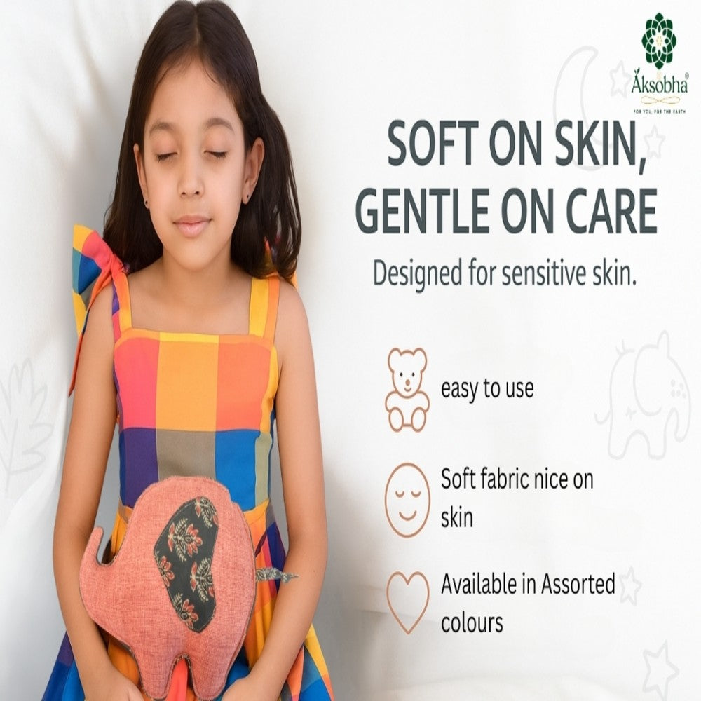 Cuddly Elephant Kids' Herbal Hot & Cold Therapy Pack – Natural Pain Relief for Children