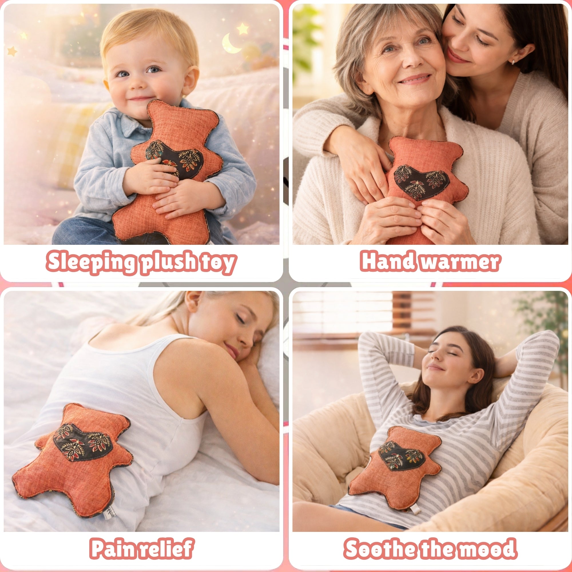 Kids' Cuddly Teddy Bear Herbal Hot & Cold Therapy Pack – Natural Pain Relief for Children