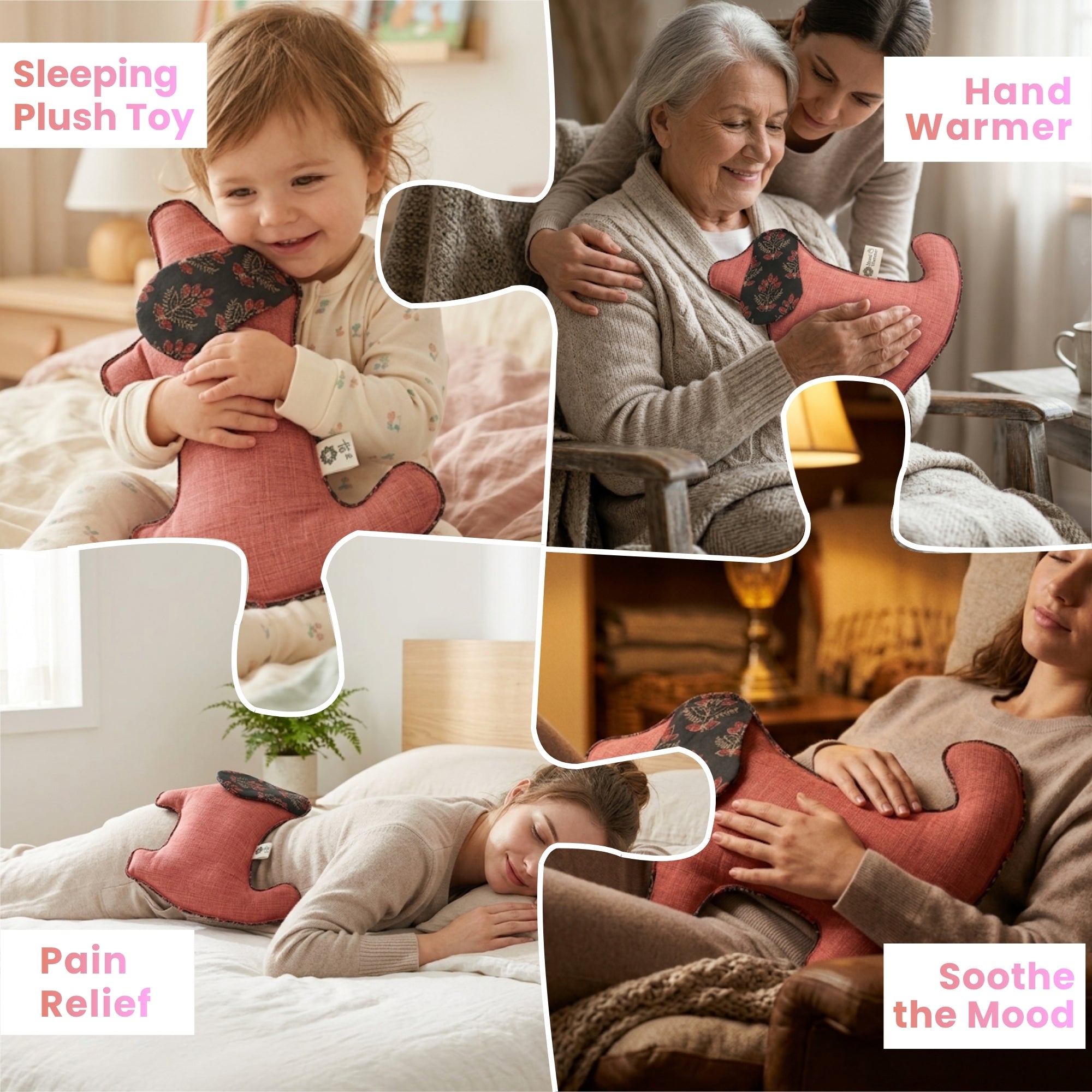 Kids' Cuddly Dog Herbal Hot & Cold Therapy Pack – Natural Pain Relief for Children