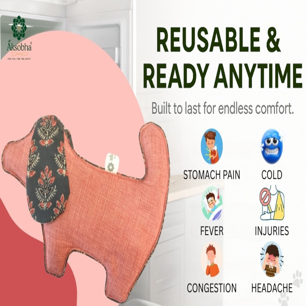 Kids' Cuddly Dog Herbal Hot & Cold Therapy Pack – Natural Pain Relief for Children