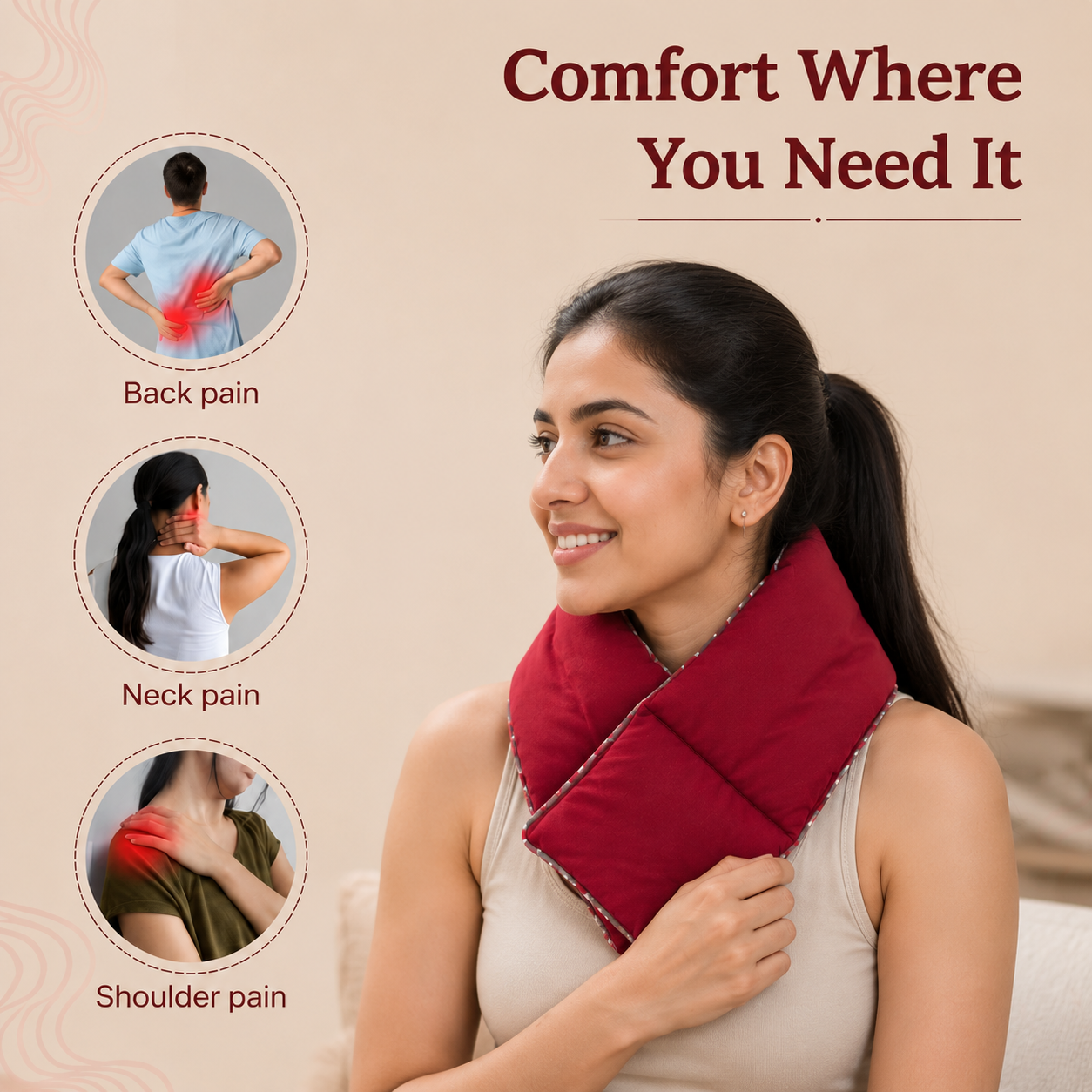 Neck Pain Relief Herbal Microwavable Heating Pad