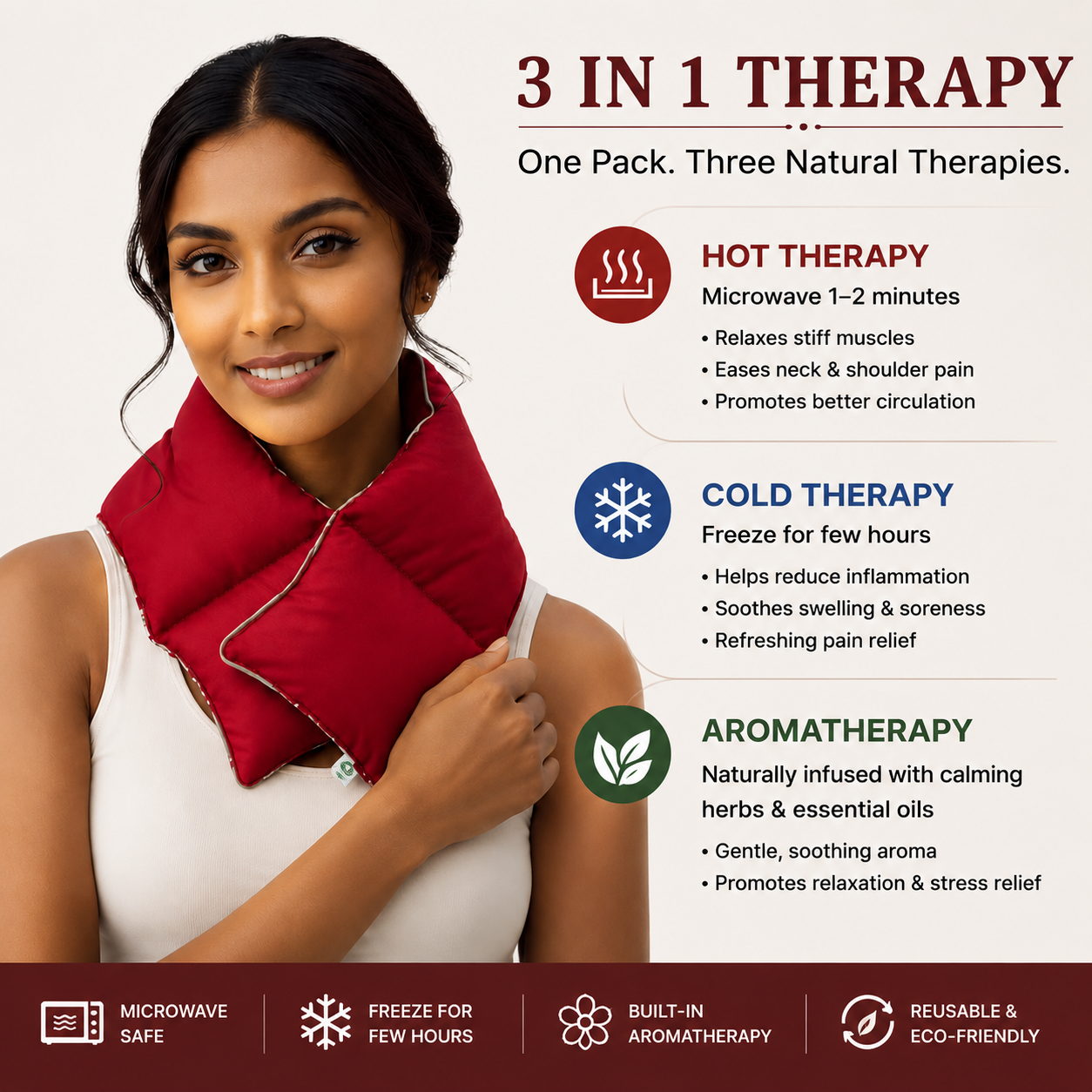 Neck Pain Relief Herbal Microwavable Heating Pad