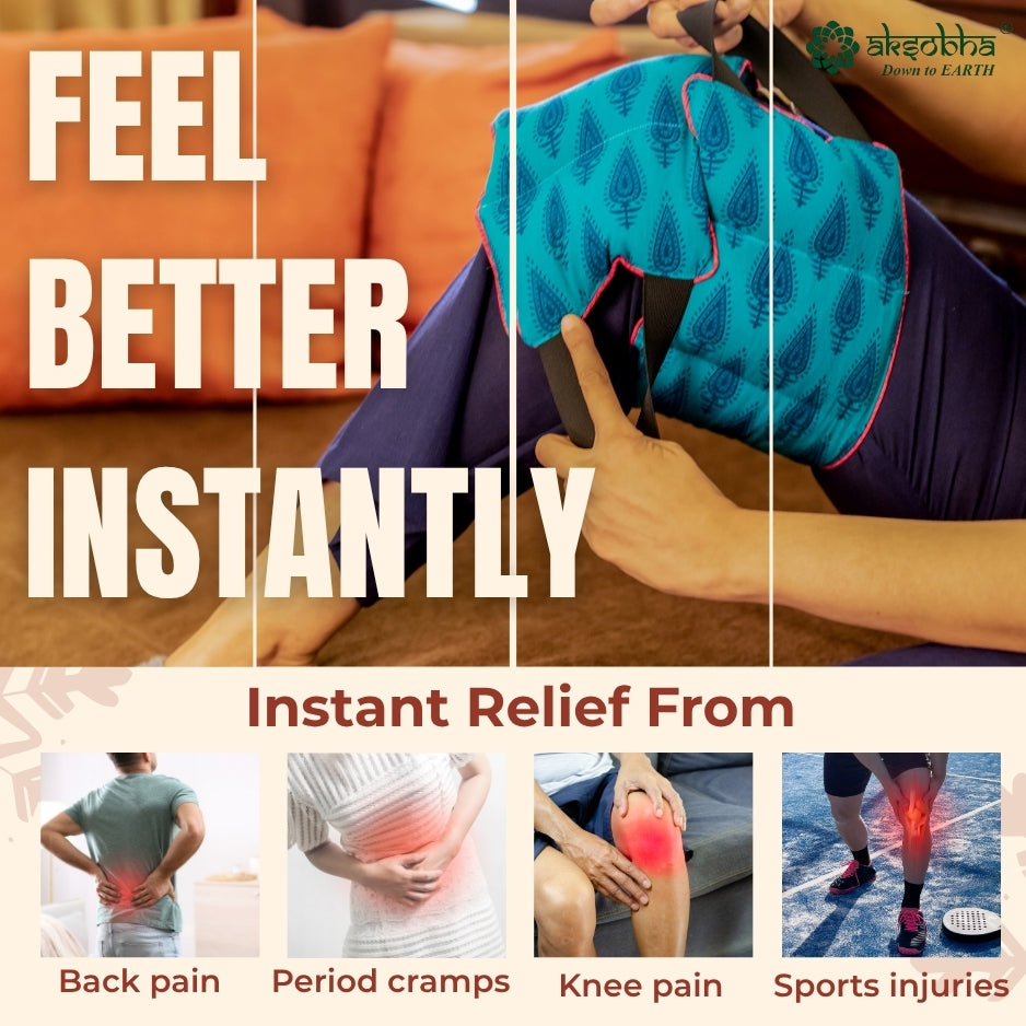 Multipurpose Pain Relief Flexible Long Herbal Microwavable Heating Pad – Hot & Cold Therapy Pack for Neck, Shoulders, Back & Cramps