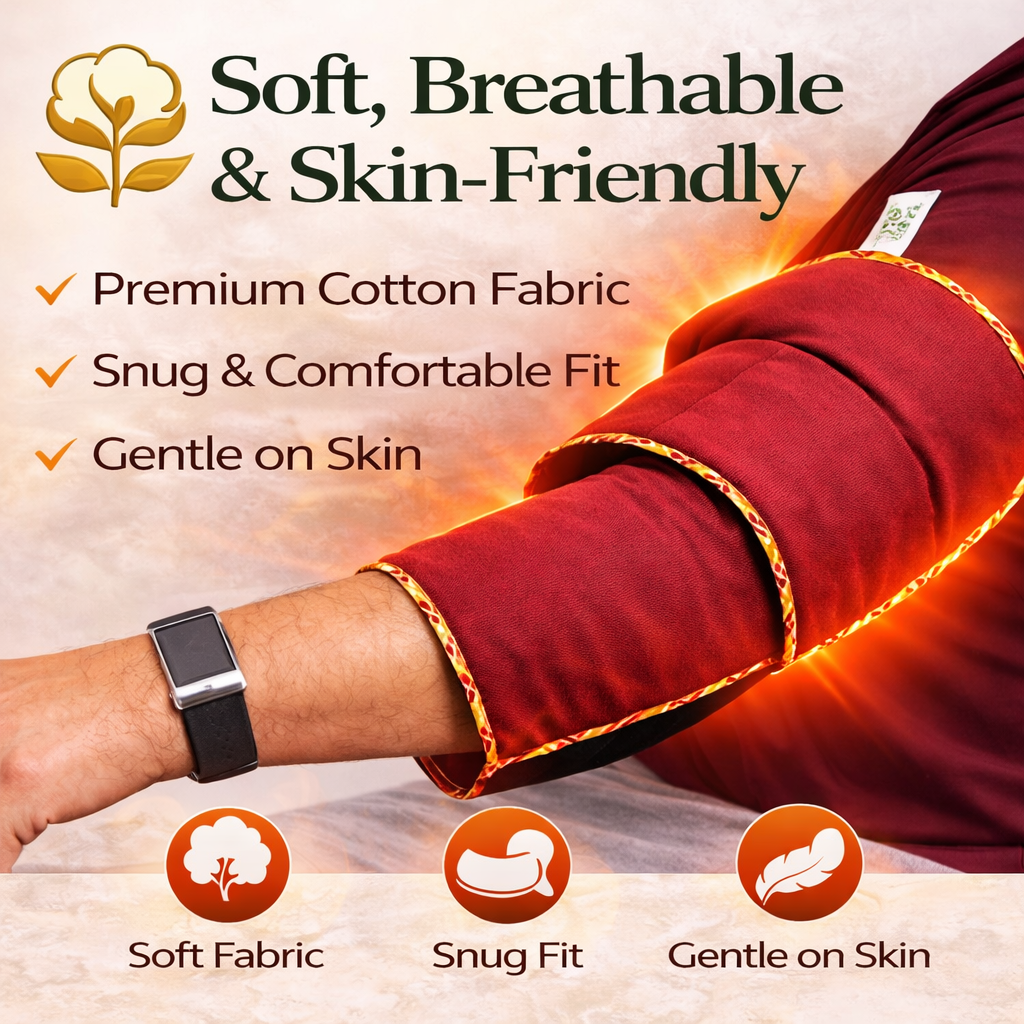 Multipurpose Pain Relief Flexible Long Herbal Microwavable Heating Pad – Hot & Cold Therapy Pack for Neck, Shoulders, Back & Cramps