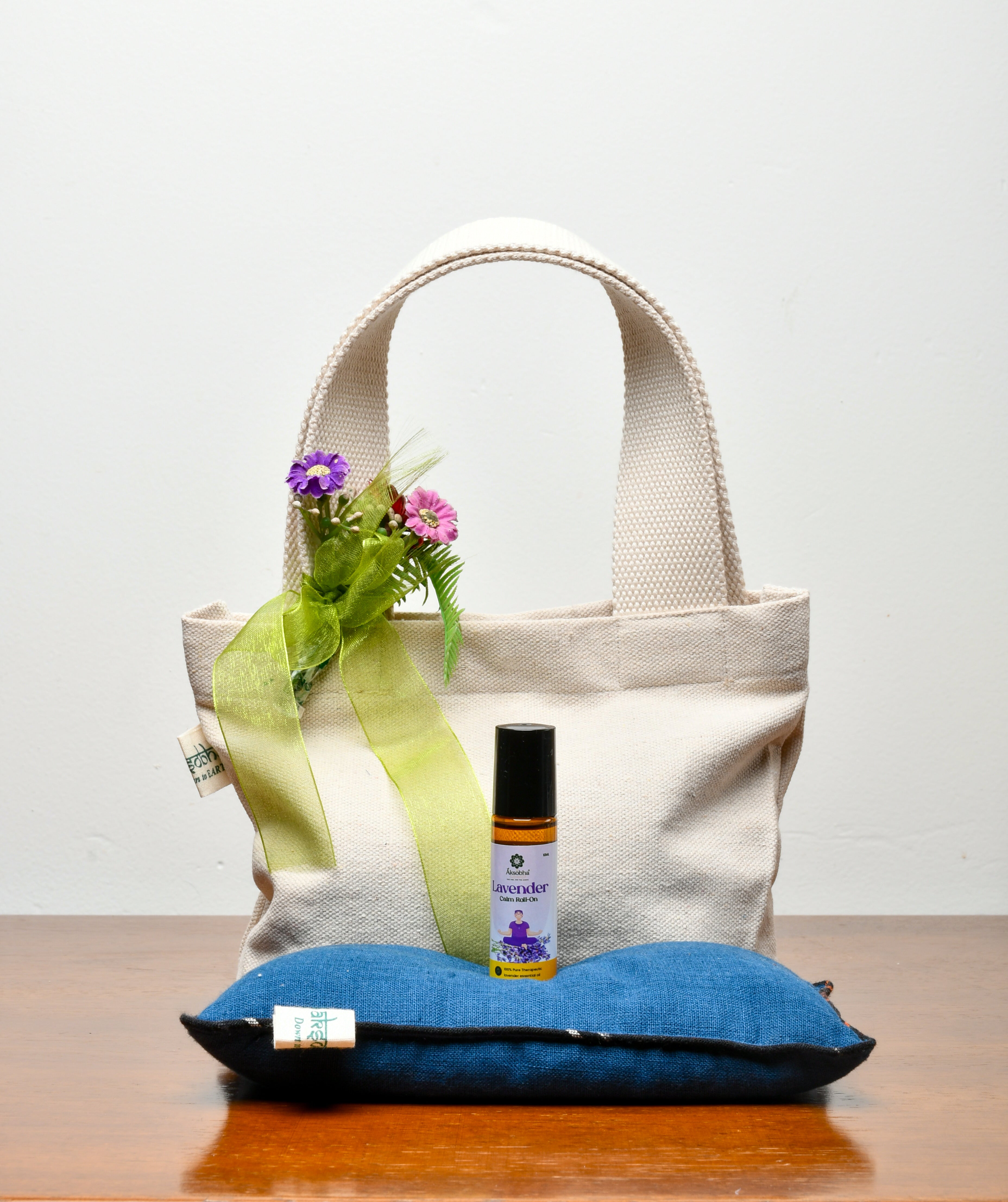 Sparsh Collection Gift Hamper | Sinus Relief Pack + Peppermint Roll-On (10 ml) + Cotton Gift Bag