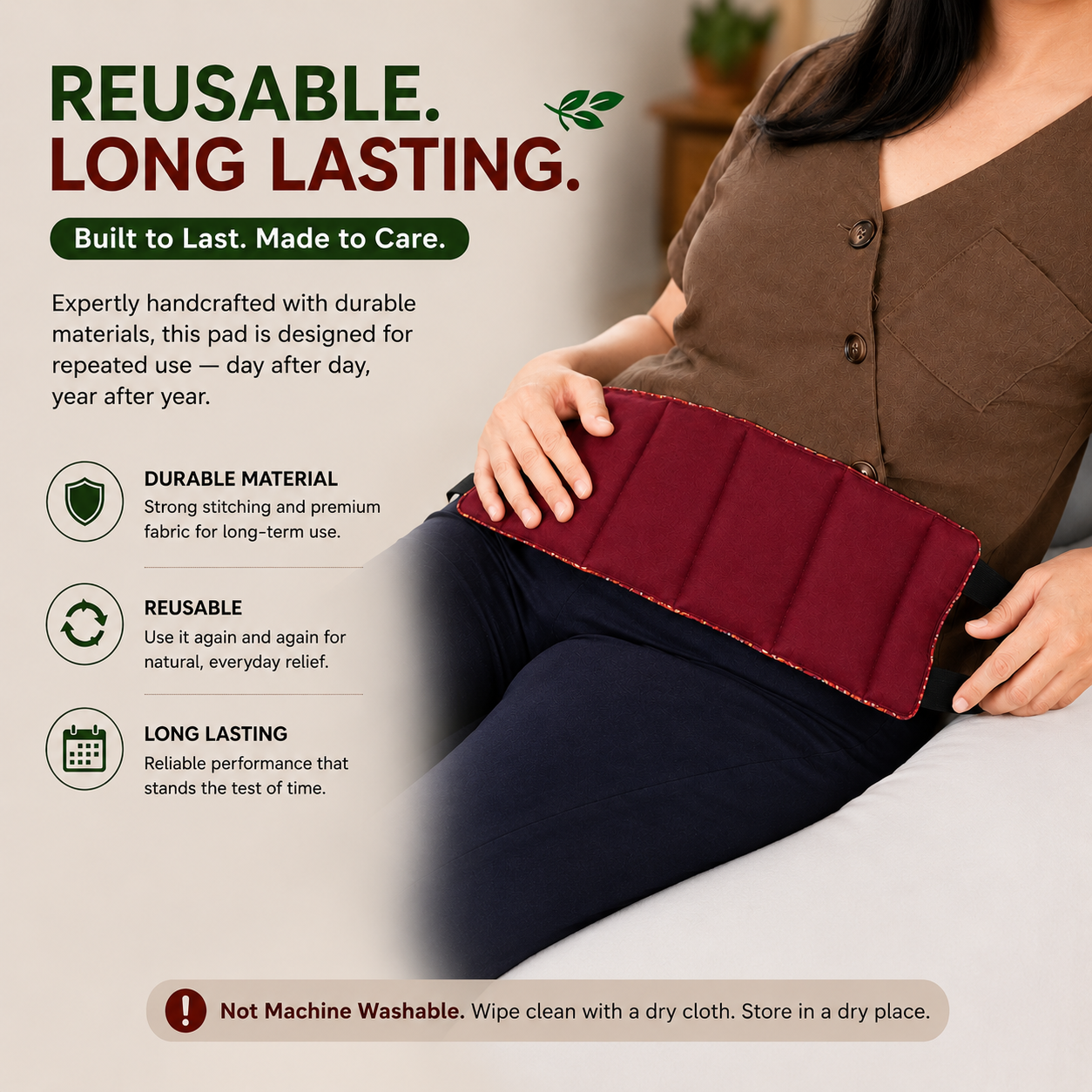 Multipurpose Pain Relief Flexible Long Herbal Microwavable Heating Pad – Hot & Cold Therapy Pack for Neck, Shoulders, Back & Cramps