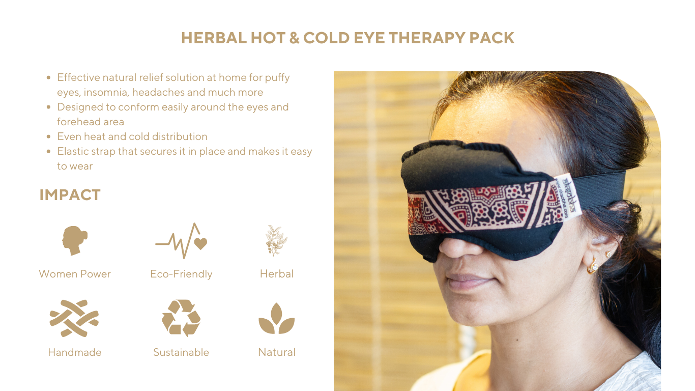 Buy Eye Stress/Pain Relief Herbal Hot & Cold Therapy Pack | Adjustable Belt