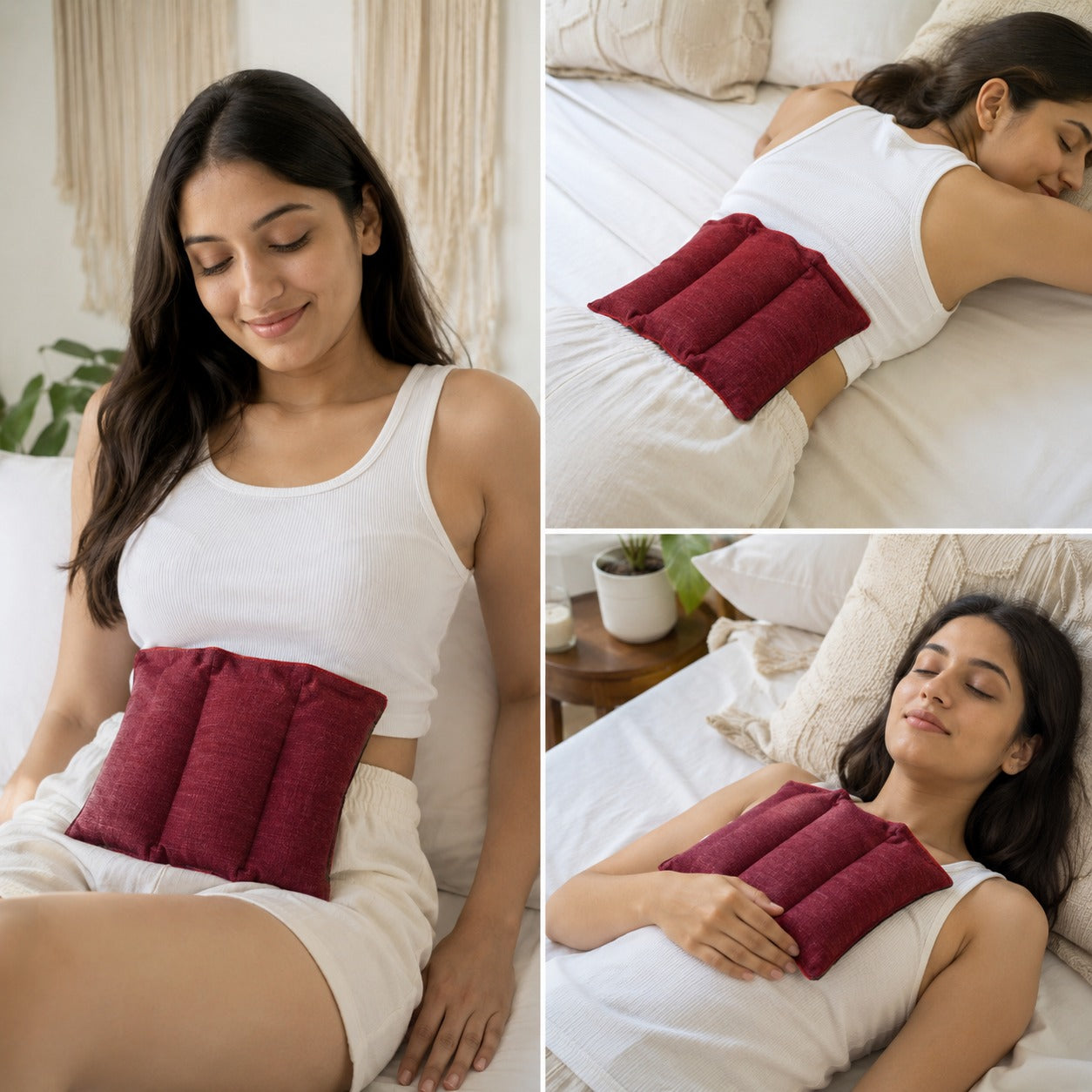 Period Pain Relief Heating Pad Microwave-Friendly Reusable Hot & Cold Therapy Pack | Premium Fabric, Natural & Organic Muscle Relaxation