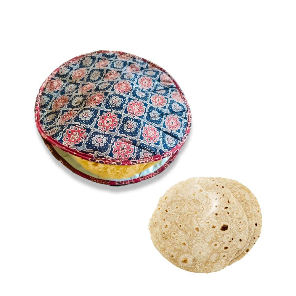 Microwaveable Roti & Tortilla Warmer – Cotton, Reusable, Eco-Friendly Pouch