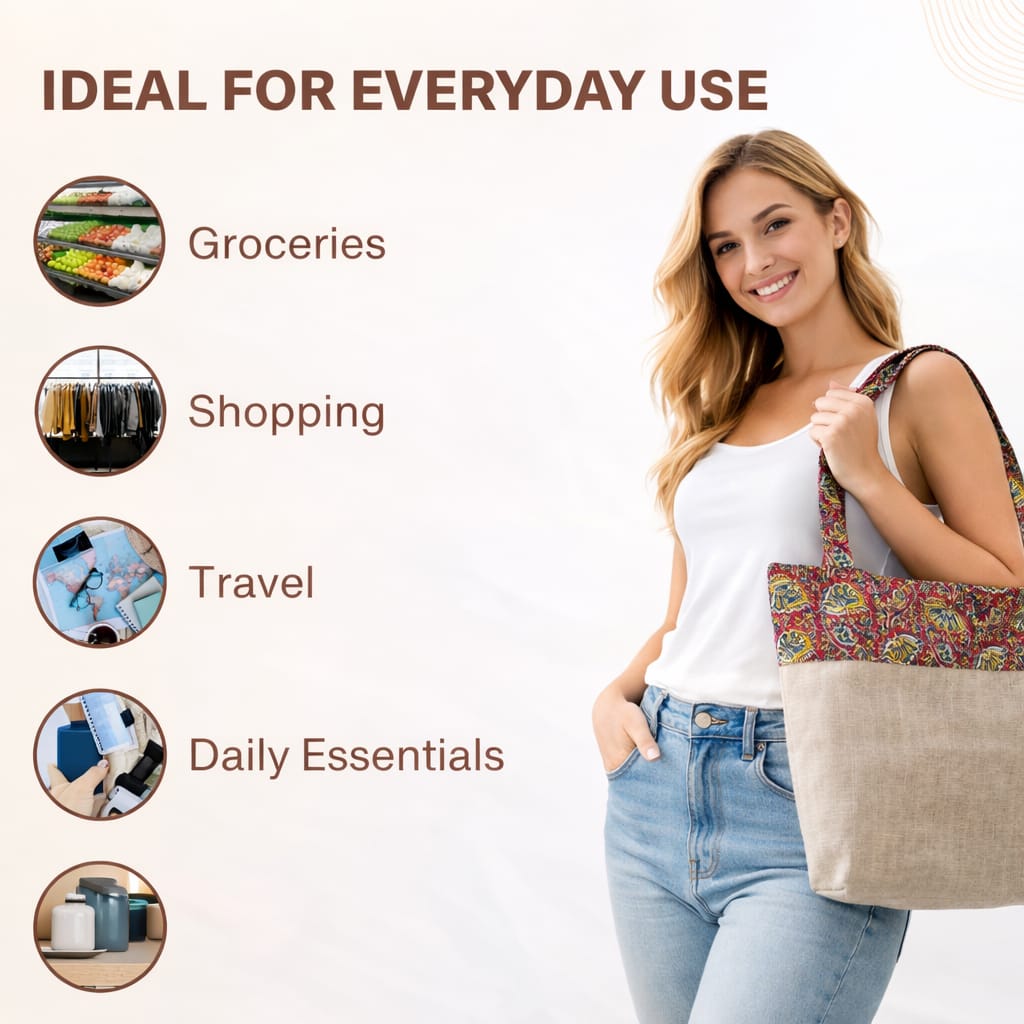 Eco-Friendly Jute Grocery Bag | Reusable Shopping Tote | Sustainable & Durable