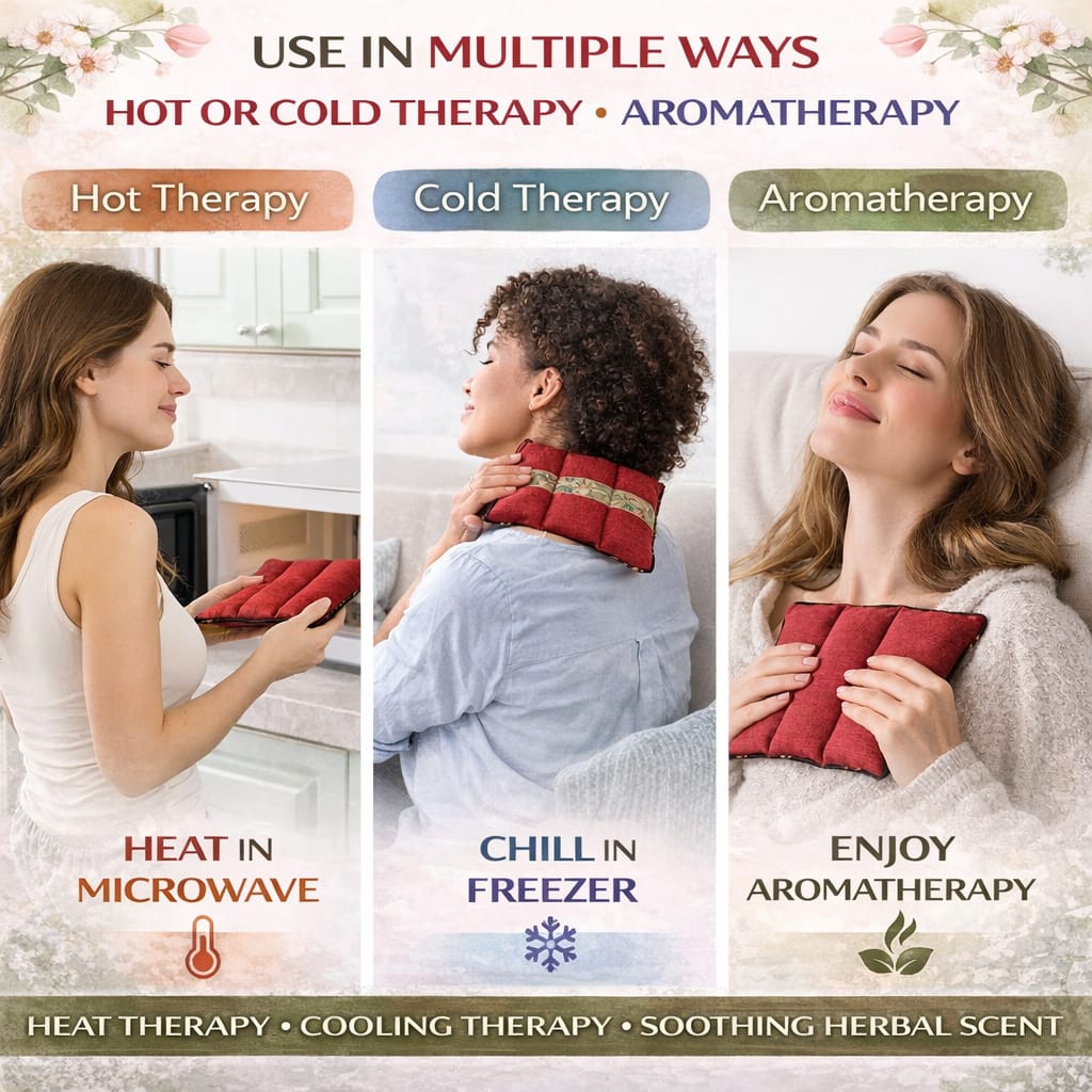 Period Pain Relief Heating Pad Microwave-Friendly Reusable Hot & Cold Therapy Pack | Premium Fabric, Natural & Organic Muscle Relaxation