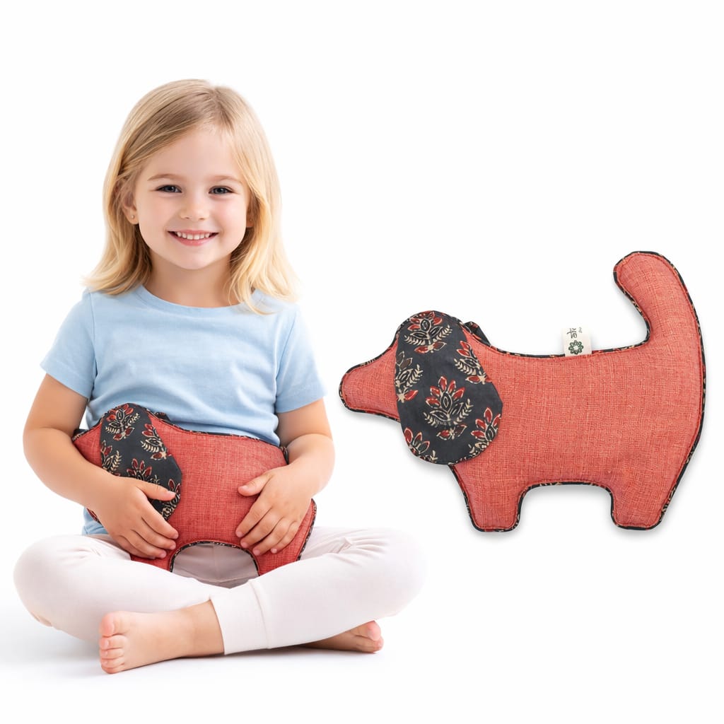 Kids' Cuddly Dog Herbal Hot & Cold Therapy Pack – Natural Pain Relief for Children
