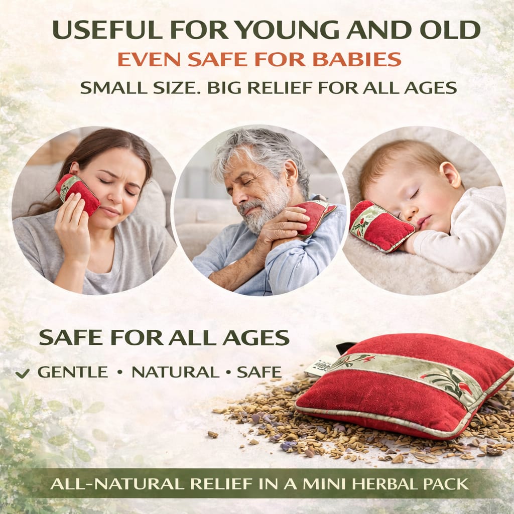Tooth & Rheumatic Pain Relief Herbal Microwavable Heating Pad – Natural Comfort for Quick Relief!