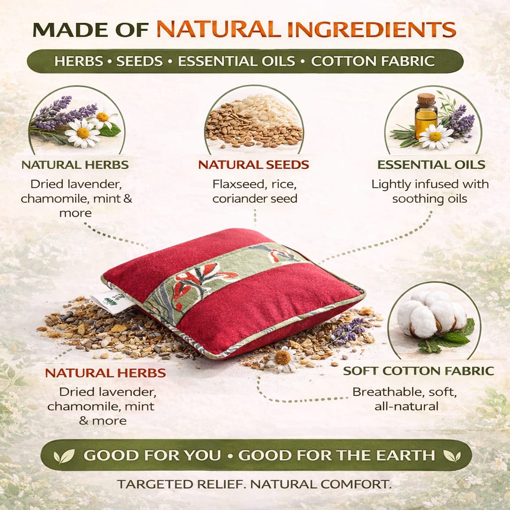 Tooth & Rheumatic Pain Relief Herbal Microwavable Heating Pad – Natural Comfort for Quick Relief!