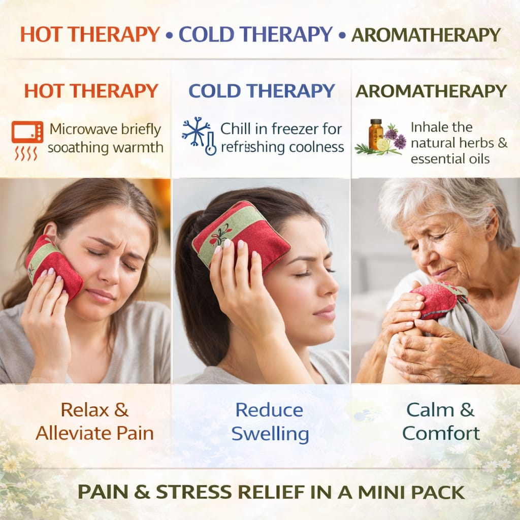 Tooth & Rheumatic Pain Relief Herbal Microwavable Heating Pad – Natural Comfort for Quick Relief!