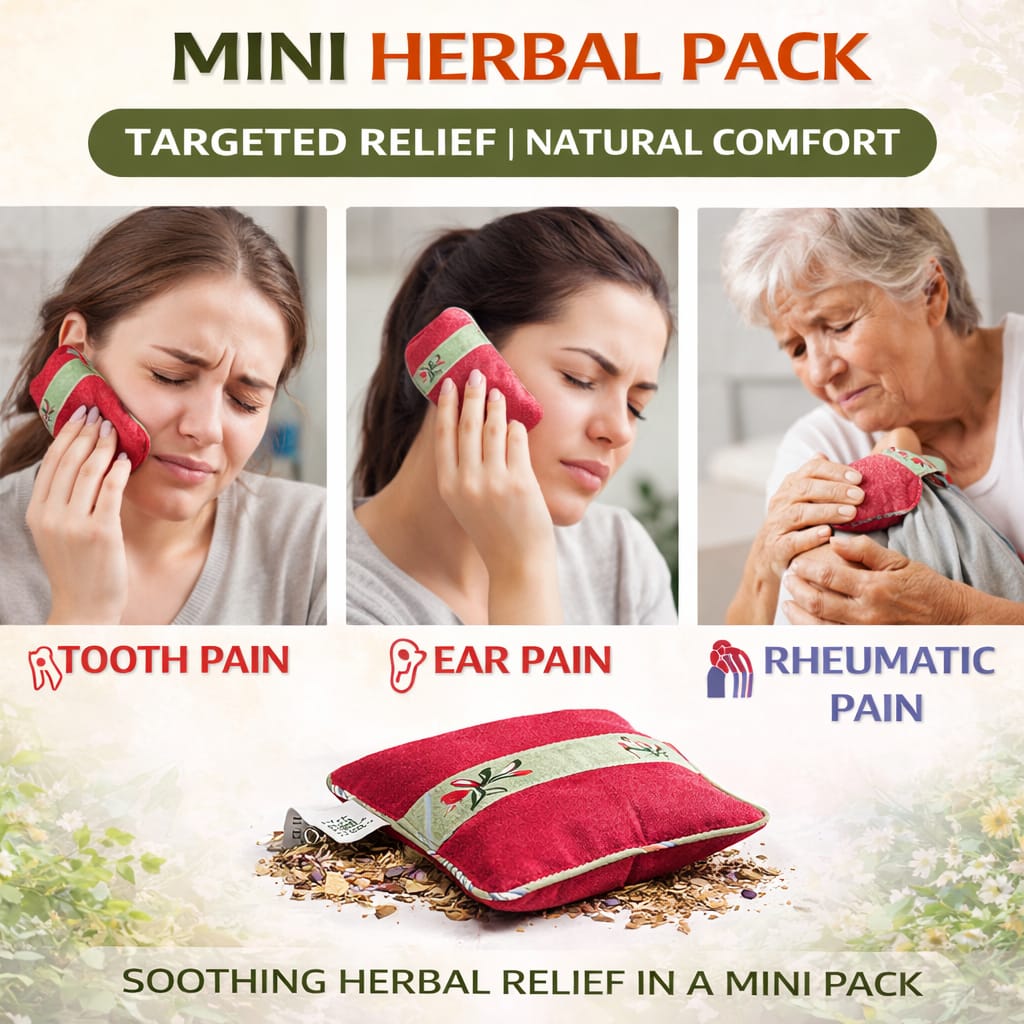 Tooth & Rheumatic Pain Relief Herbal Microwavable Heating Pad – Natural Comfort for Quick Relief!