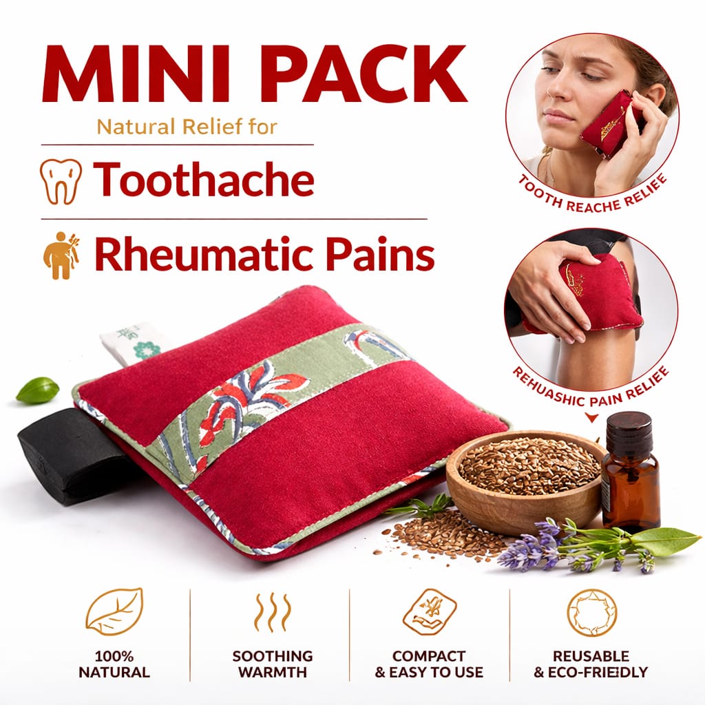 Tooth & Rheumatic Pain Relief Herbal Microwavable Heating Pad – Natural Comfort for Quick Relief!