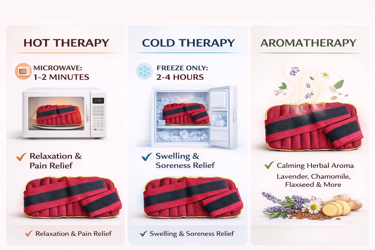 Herbal Microwavable Heating Pad for Back Pain Relief – Natural Hot and Cold Therapy