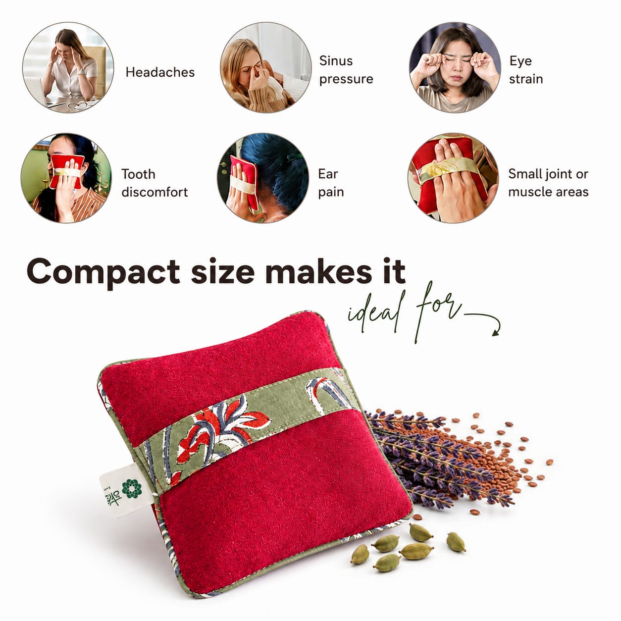 Tooth & Rheumatic Pain Relief Herbal Microwavable Heating Pad – Natural Comfort for Quick Relief!