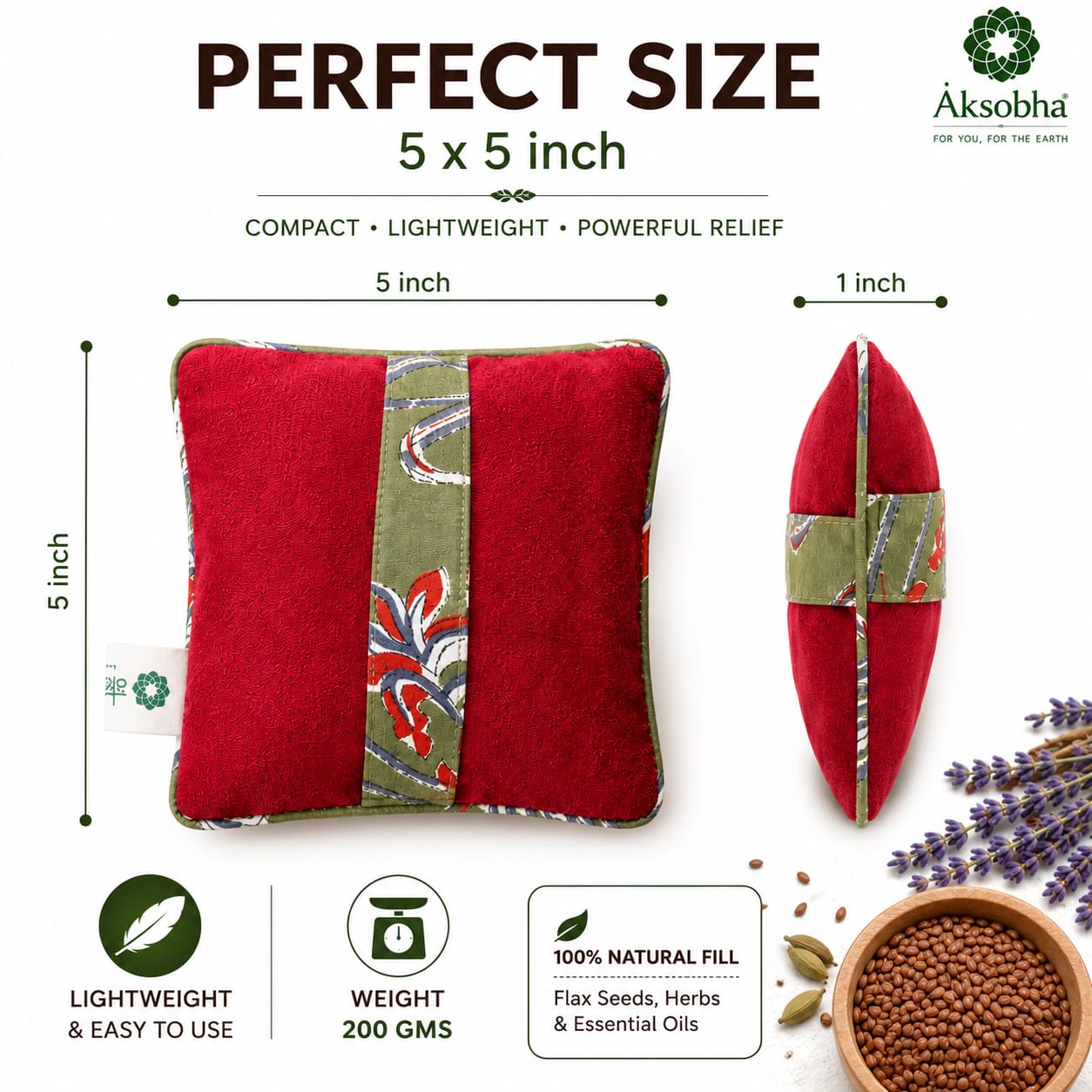 Tooth & Rheumatic Pain Relief Herbal Microwavable Heating Pad – Natural Comfort for Quick Relief!