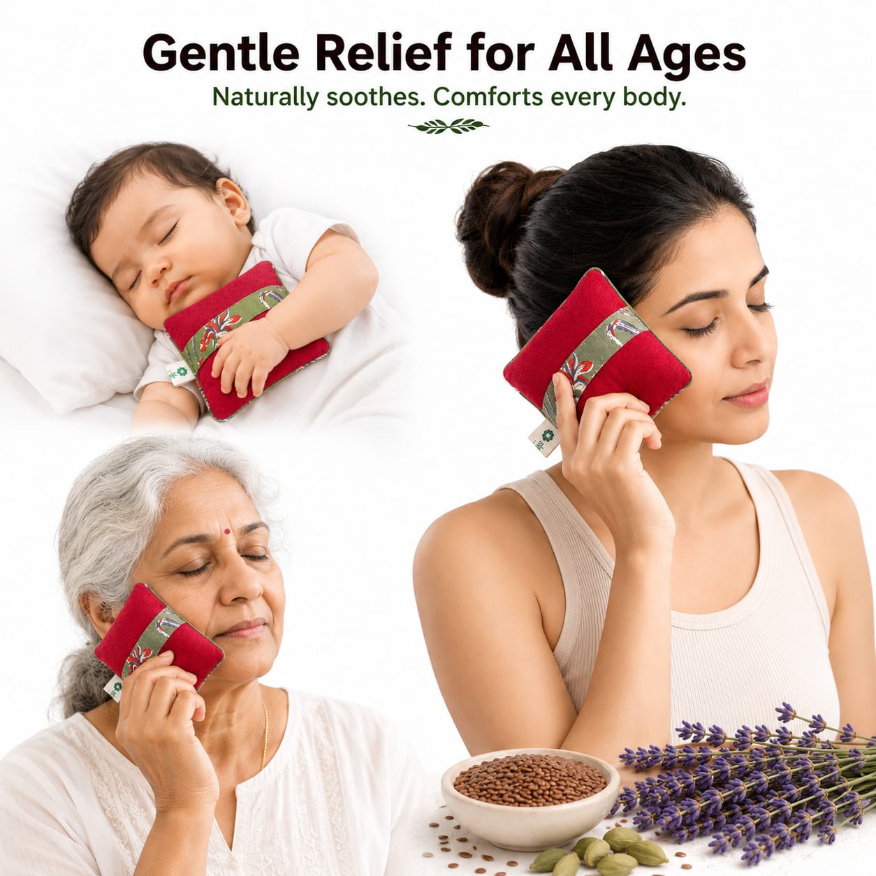 Tooth & Rheumatic Pain Relief Herbal Microwavable Heating Pad – Natural Comfort for Quick Relief!