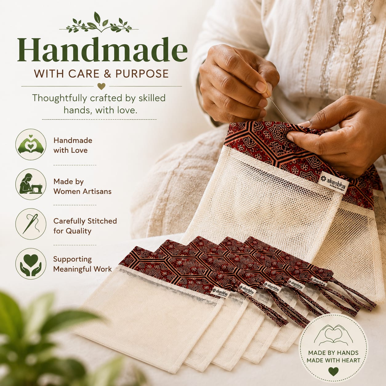 100% Cotton Veg/Fruit Fridge Bags
