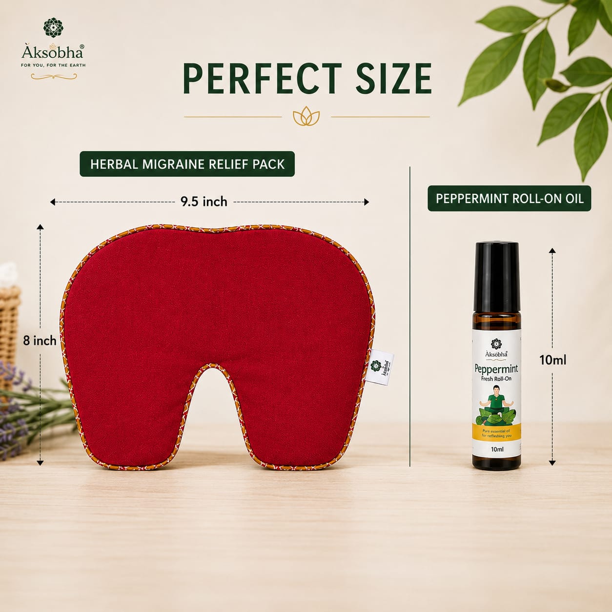 Migraine & Sinus Relief Pack | Herbal Hot & Cold Therapy for Headache, Migraine & Sinus Pressure | Natural Aromatherapy Face & Head Pack | Reusable Heating & Cooling Pack for Stress & Tension Relief