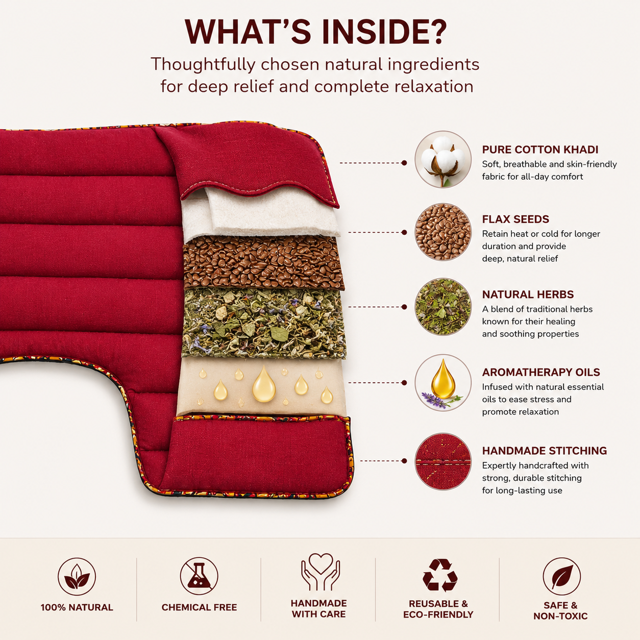 Shoulder/Neck Pain Relief Herbal Microwavable Heating Pad