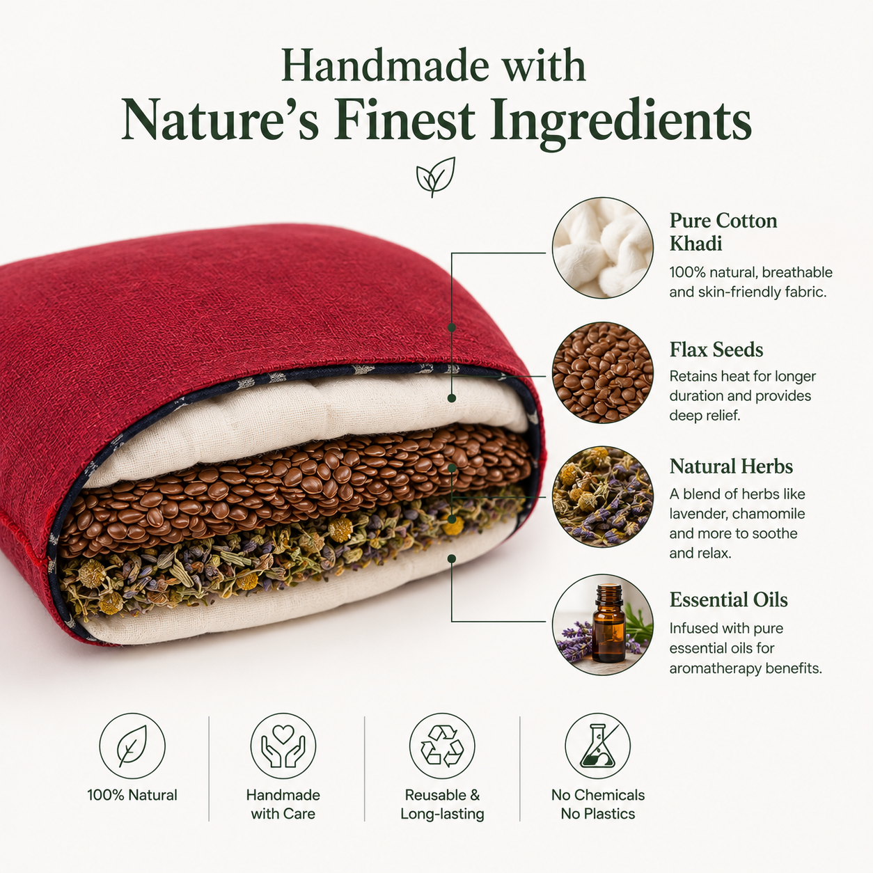 Sinus Relief Herbal Microwavable Heating Pad