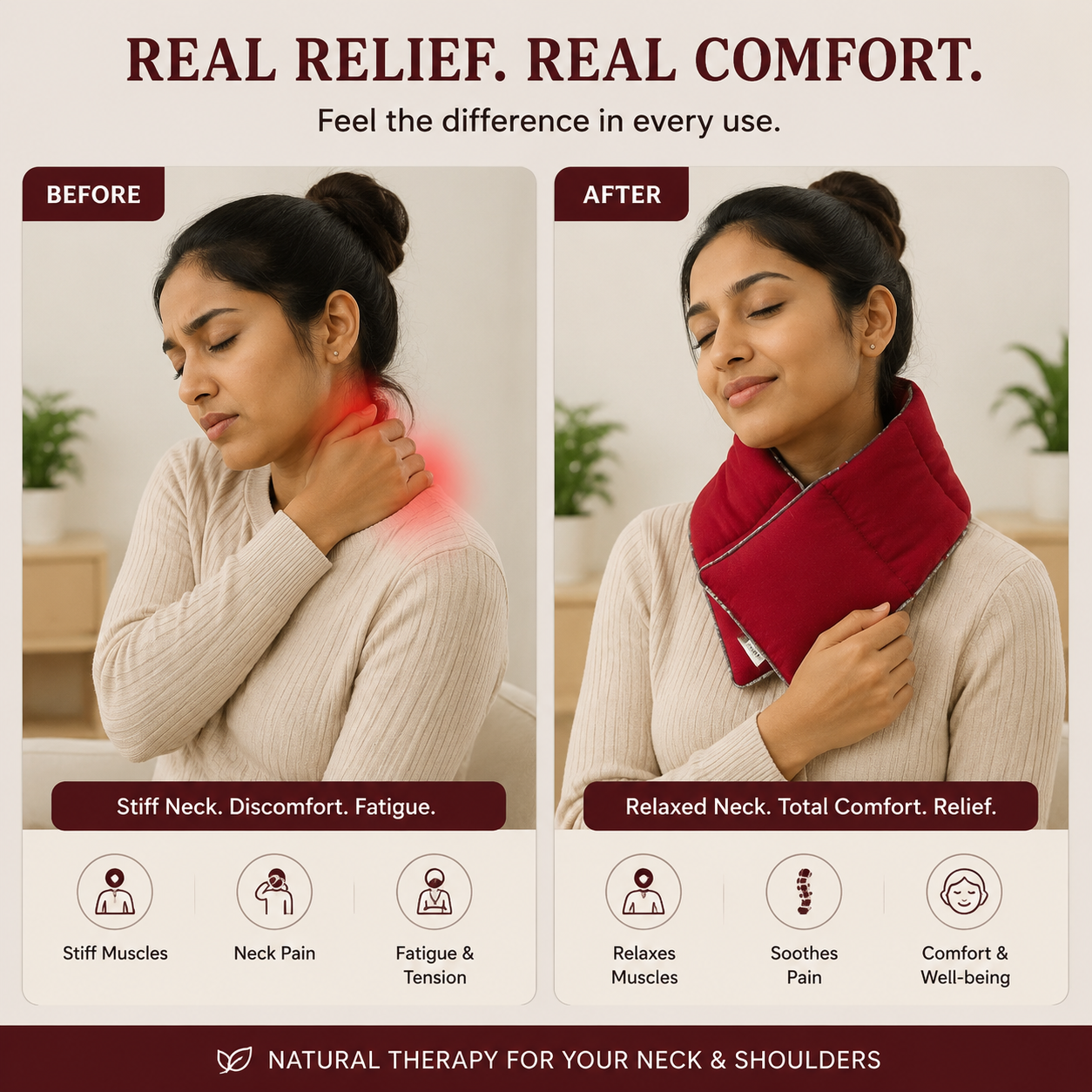 Neck Pain Relief Herbal Microwavable Heating Pad