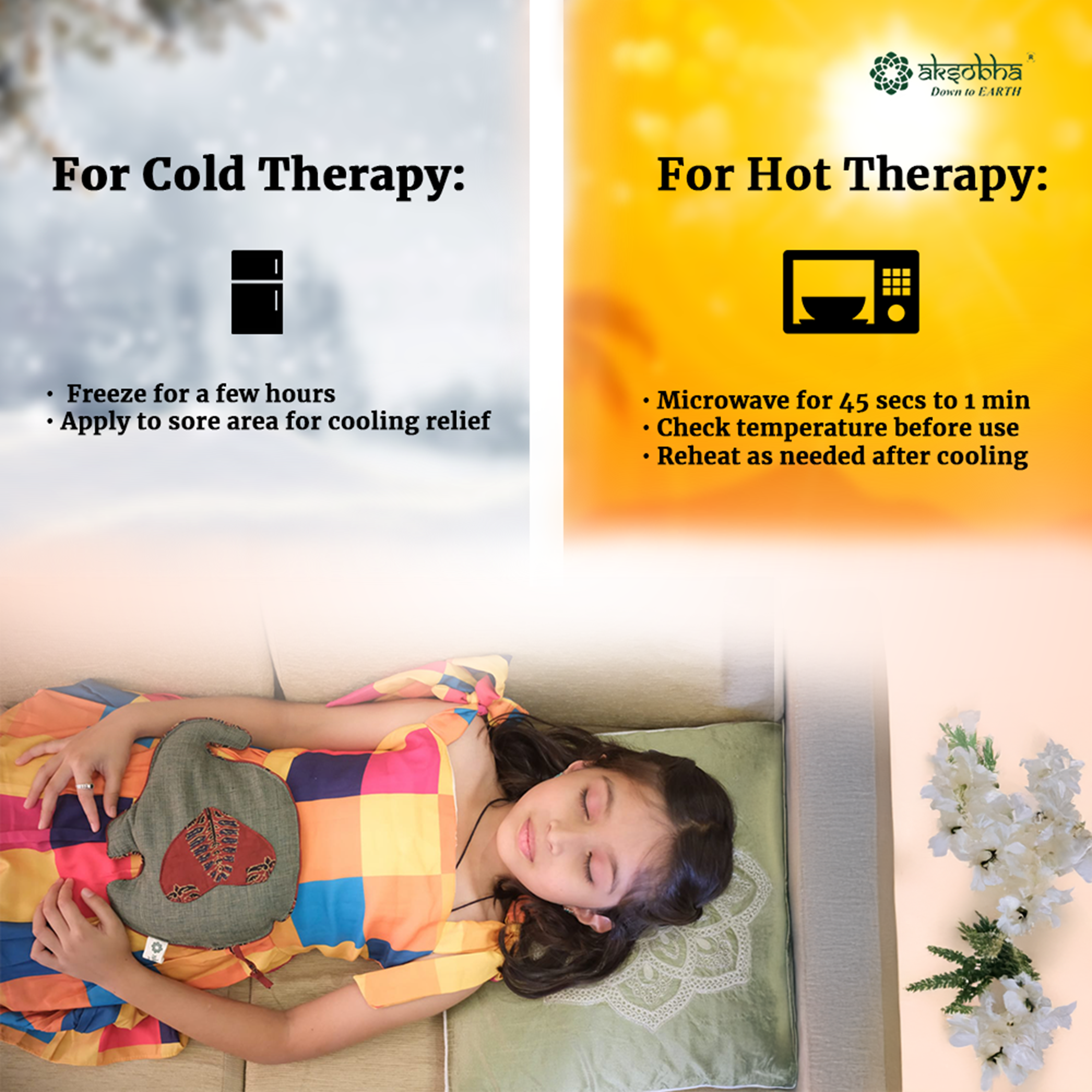 Cuddly Dog Pain Relief Herbal Hot & Cold Therapy Pack for Children