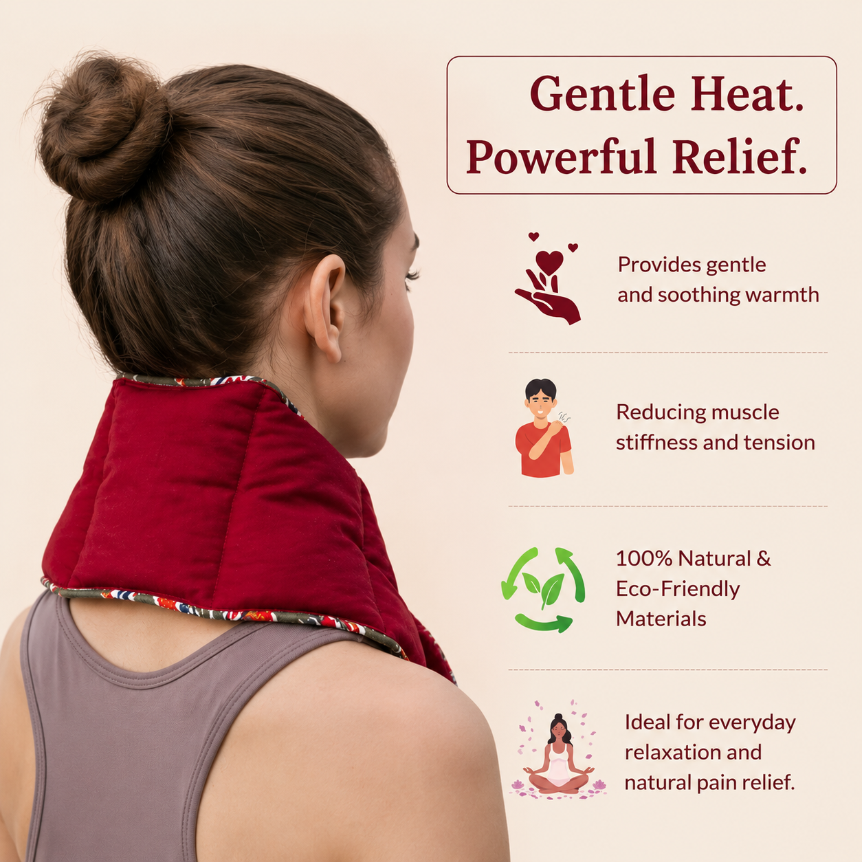 Neck Pain Relief Herbal Microwavable Heating Pad