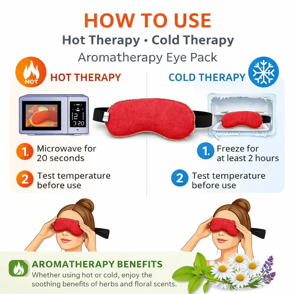 Eye Stress and Pain Relief Herbal Microwavable Heating Pad