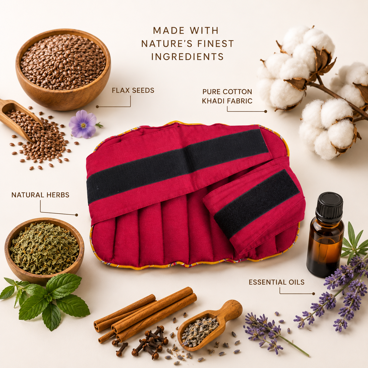Herbal Microwavable Heating Pad for Back Pain Relief – Natural Hot and Cold Therapy