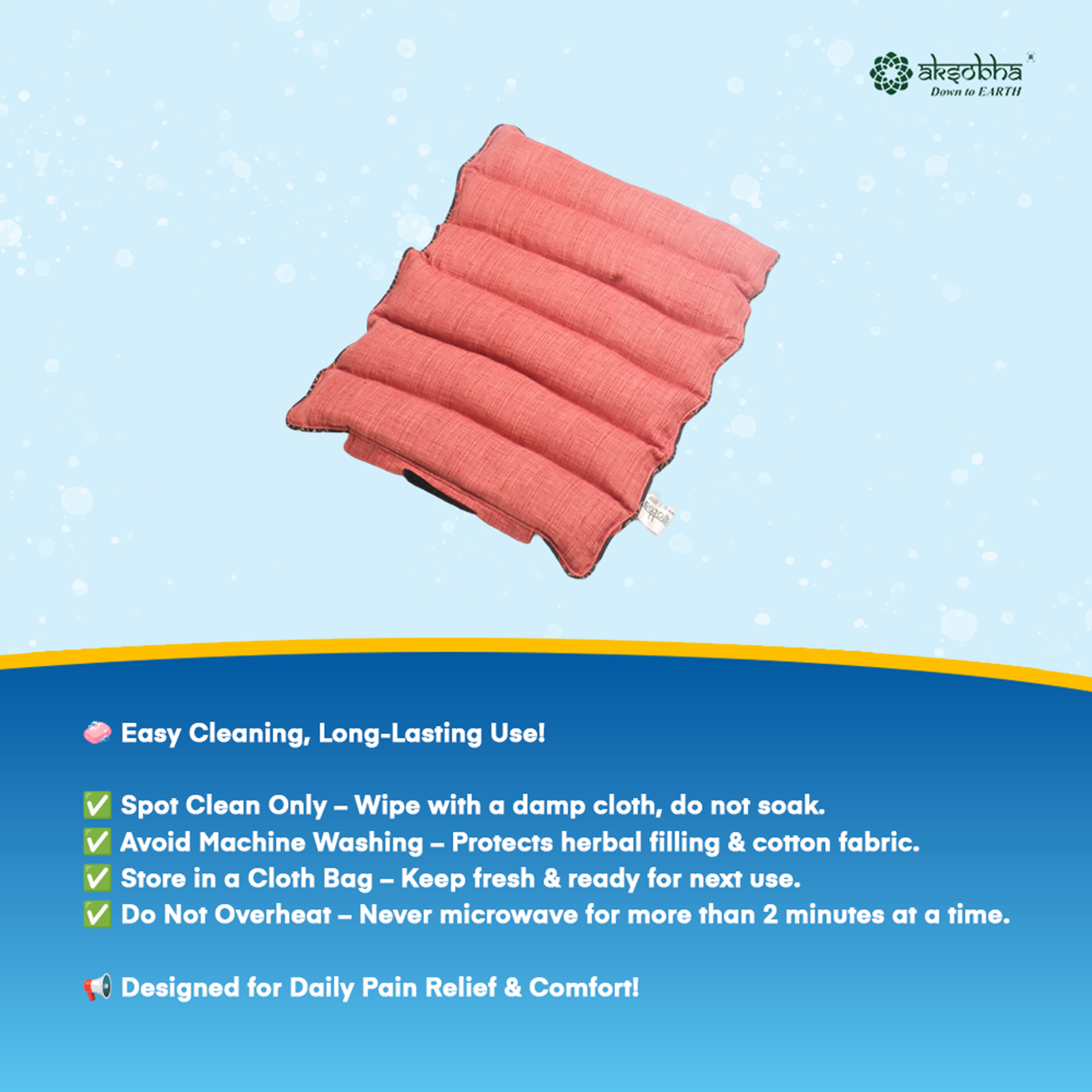 Herbal Microwavable Heating Pad for Knee Pain Relief | Hot & Cold Therapy for Soothing Comfort
