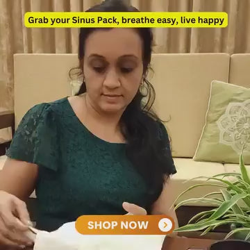 Aksobha Sinus Heating Pad – Hot & Cold Therapy for Sinus, Migraine & Cold Relief | Handmade with Seeds & 15ml Peppermint Oil | Eco-Friendly & Reusable