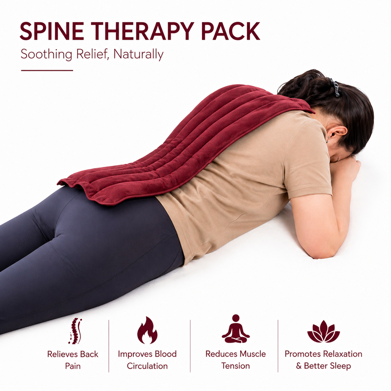 Multipurpose Herbal Microwavable Heating Pad for Spine Pain Relief - Hot & Cold Therapy Pack